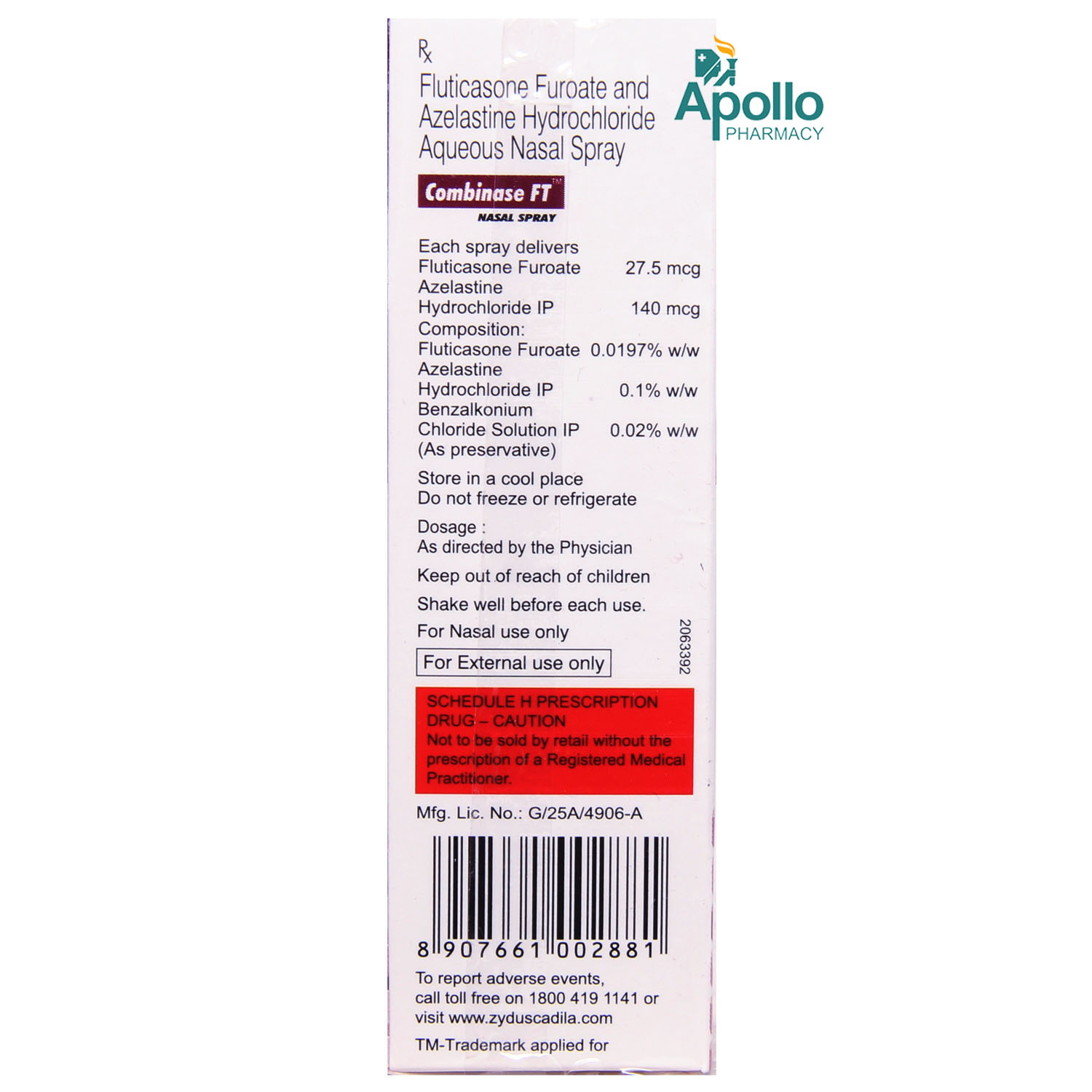 Combinase FT Nasal Spray 9.8 gm, Pack of 1 NASAL SPRAY Combinase FT Nasal Spray 9.8 gm, Pack of 1 NASAL SPRAY