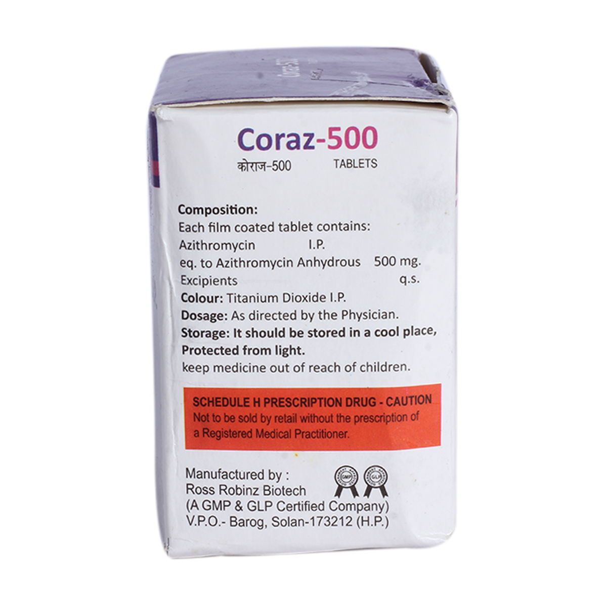 Coraz 500 mg Tablet 3's, Pack of 3 TABLETS Coraz 500 mg Tablet 3's, Pack of 3 TABLETS