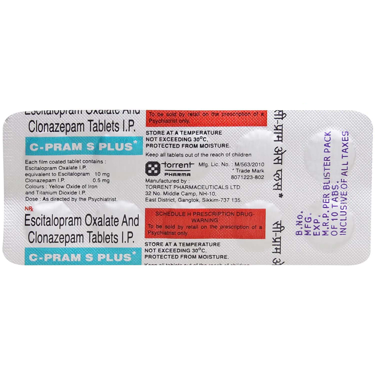 C-Pram S Plus Tablet 10's, Pack of 10 TabletS C-Pram S Plus Tablet 10's, Pack of 10 TabletS