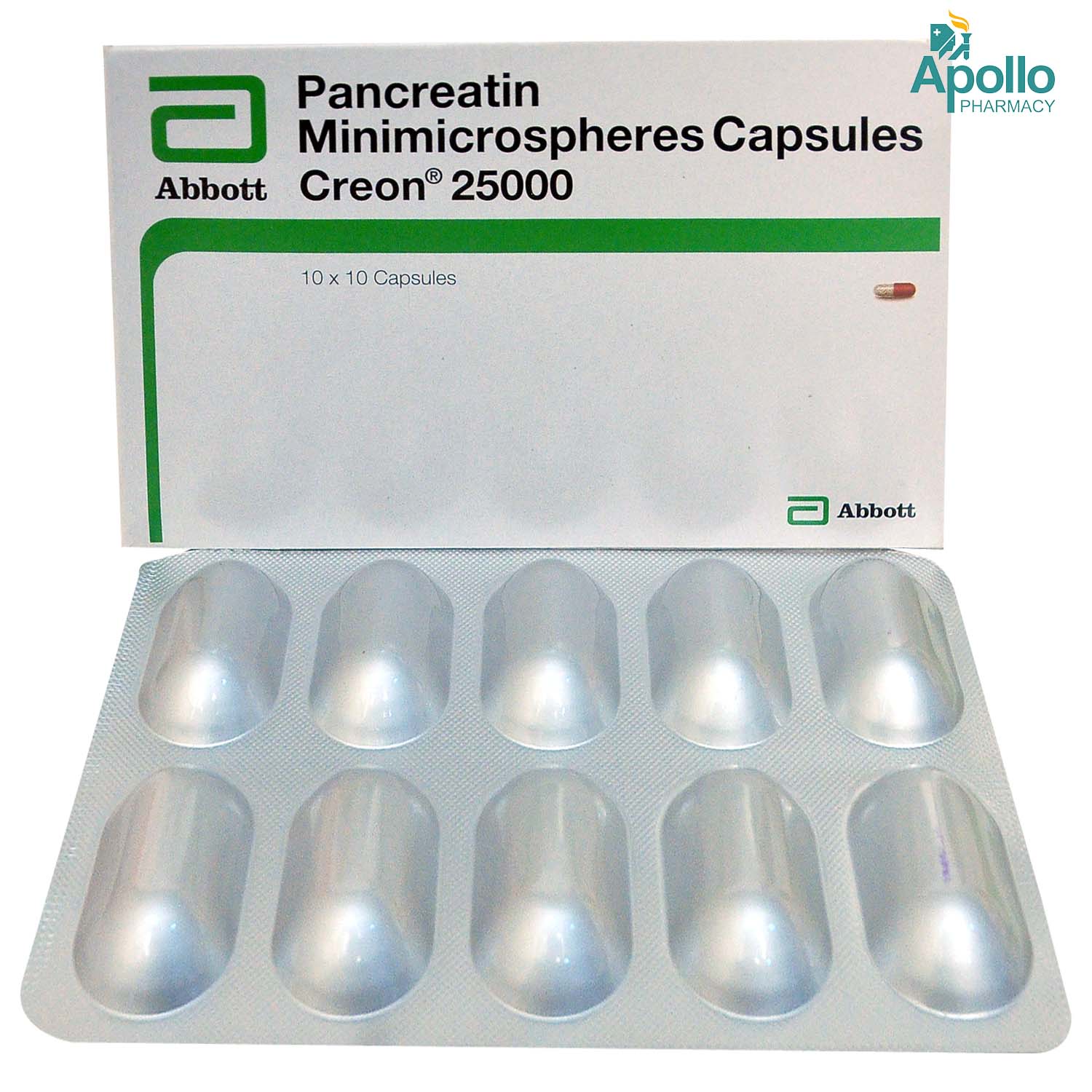 Creon 25000 Capsule 10's, Pack of 10 CAPSULES Creon 25000 Capsule 10's, Pack of 10 CAPSULES