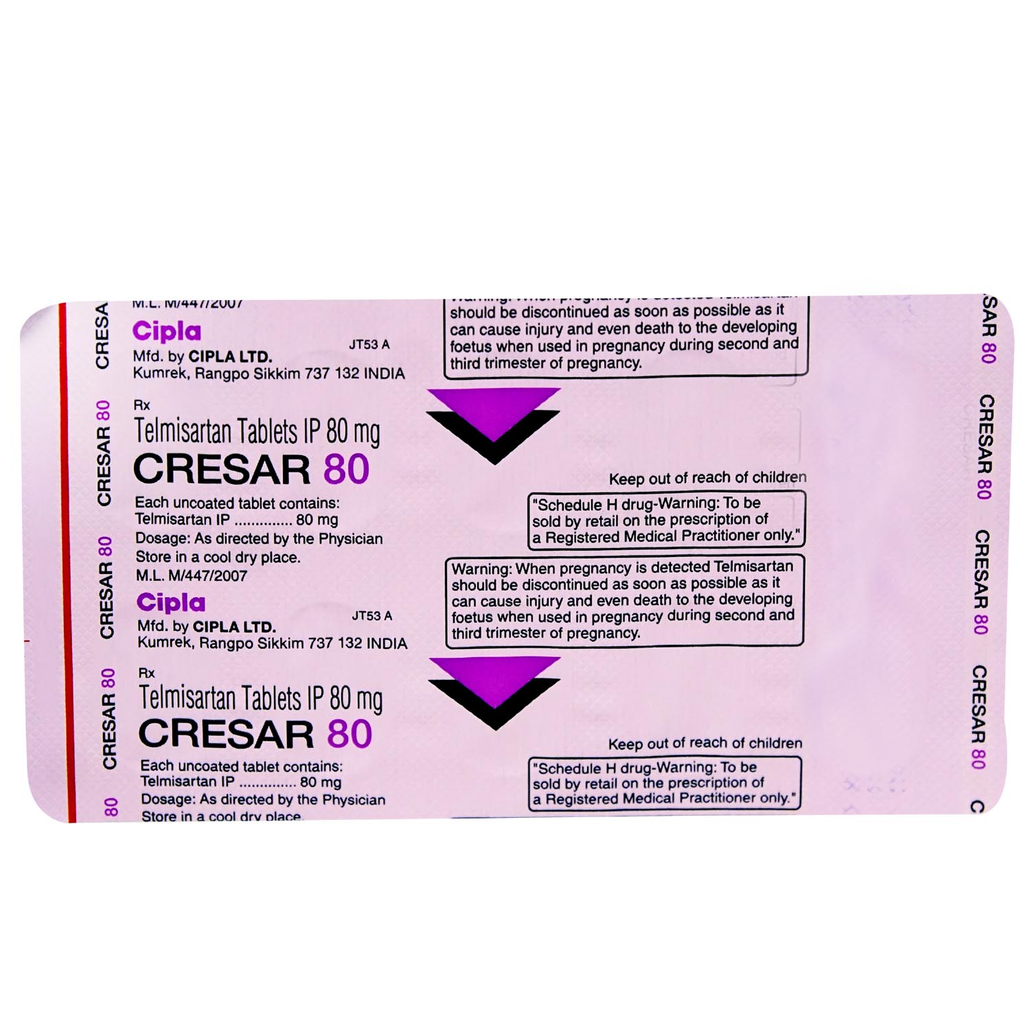 Cresar 80 Tablet 10's, Pack of 10 TABLETS Cresar 80 Tablet 10's, Pack of 10 TABLETS