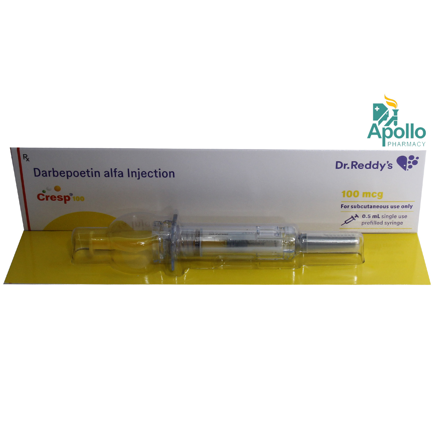 Cresp 100 mcg Injection 0.5 ml, Pack of 1 Injection Cresp 100 mcg Injection 0.5 ml, Pack of 1 Injection