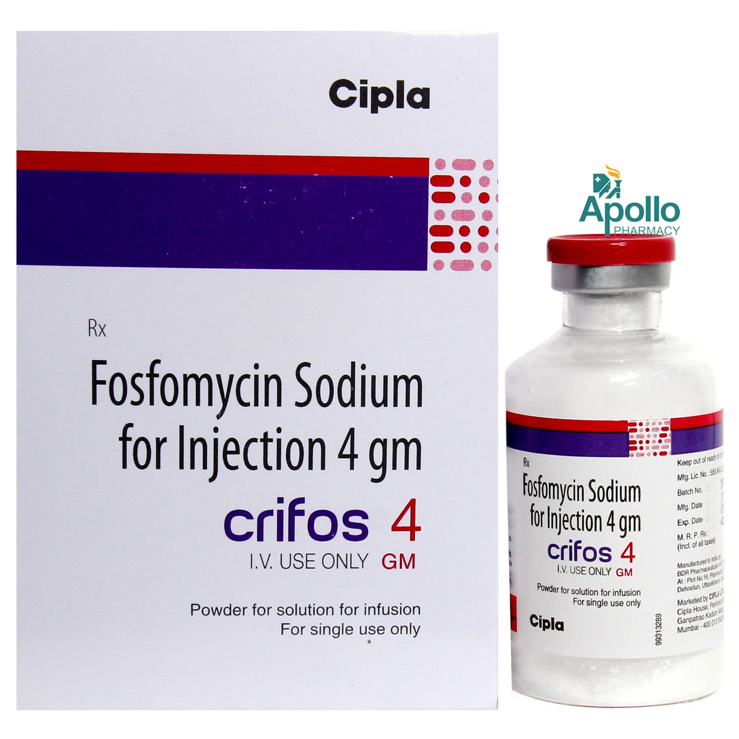 CRIFOS 4GM INJECTION, Pack of 1 Injection CRIFOS 4GM INJECTION, Pack of 1 Injection