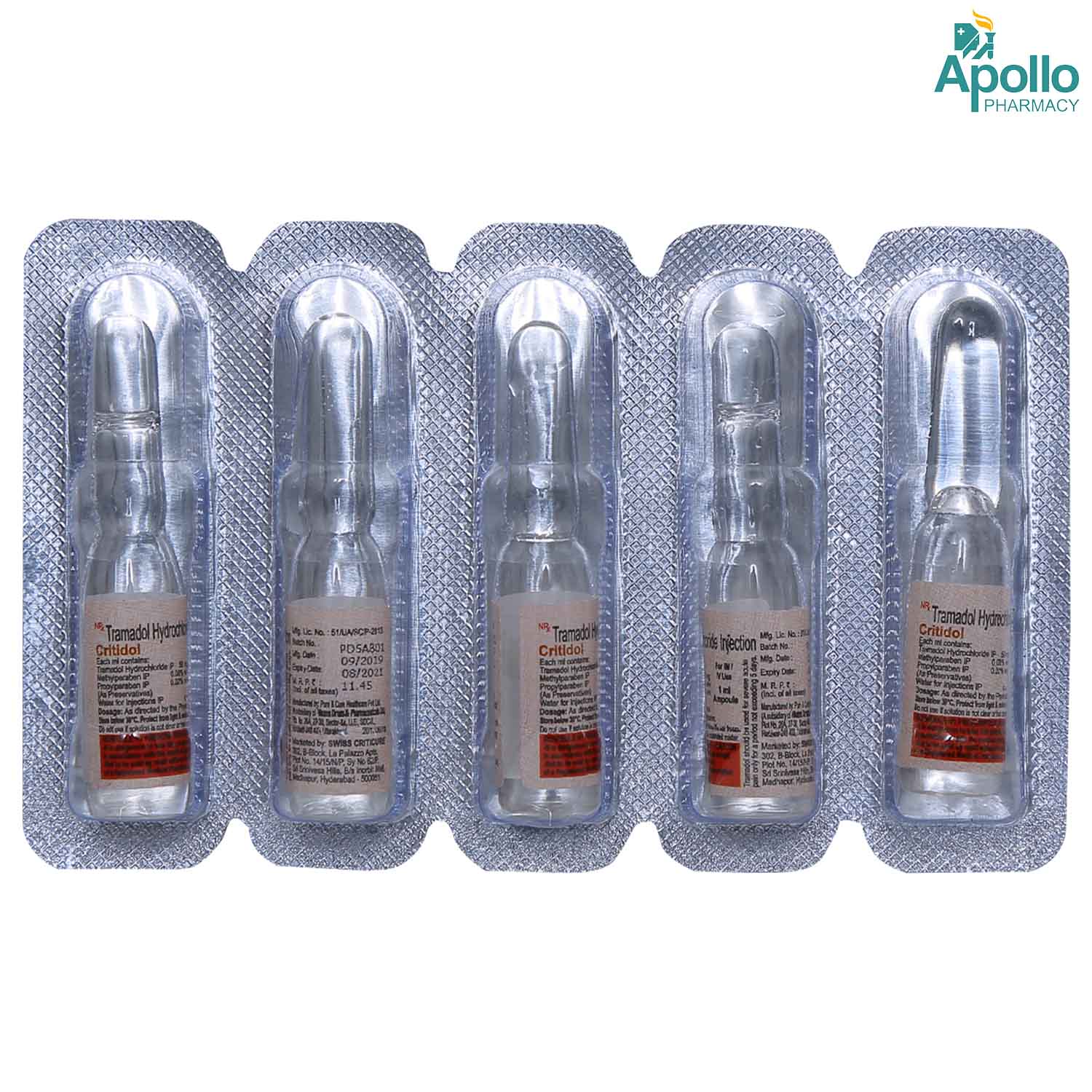 Critidol 50mg Injection 1ml, Pack of 1 Injection Critidol 50mg Injection 1ml, Pack of 1 Injection