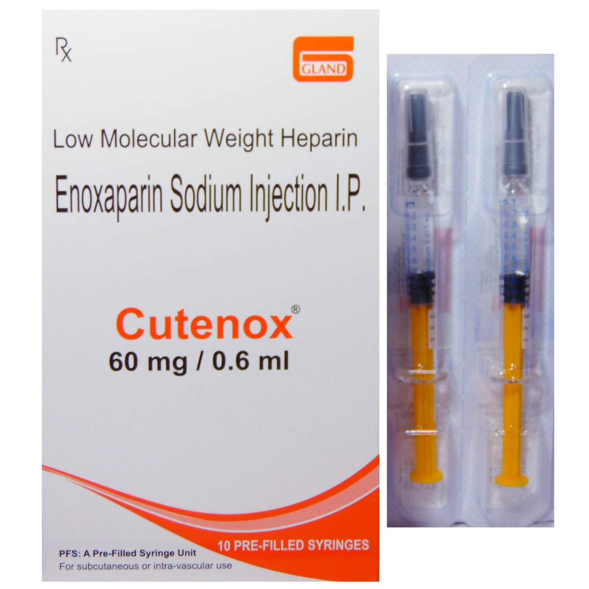 Cutenox 60mg Injection 0.6 ml, Pack of 1 INJECTION Cutenox 60mg Injection 0.6 ml, Pack of 1 INJECTION