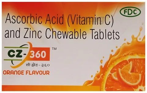 Buy CZ-360 Orange Flavour Chewable Tablet 15's Online