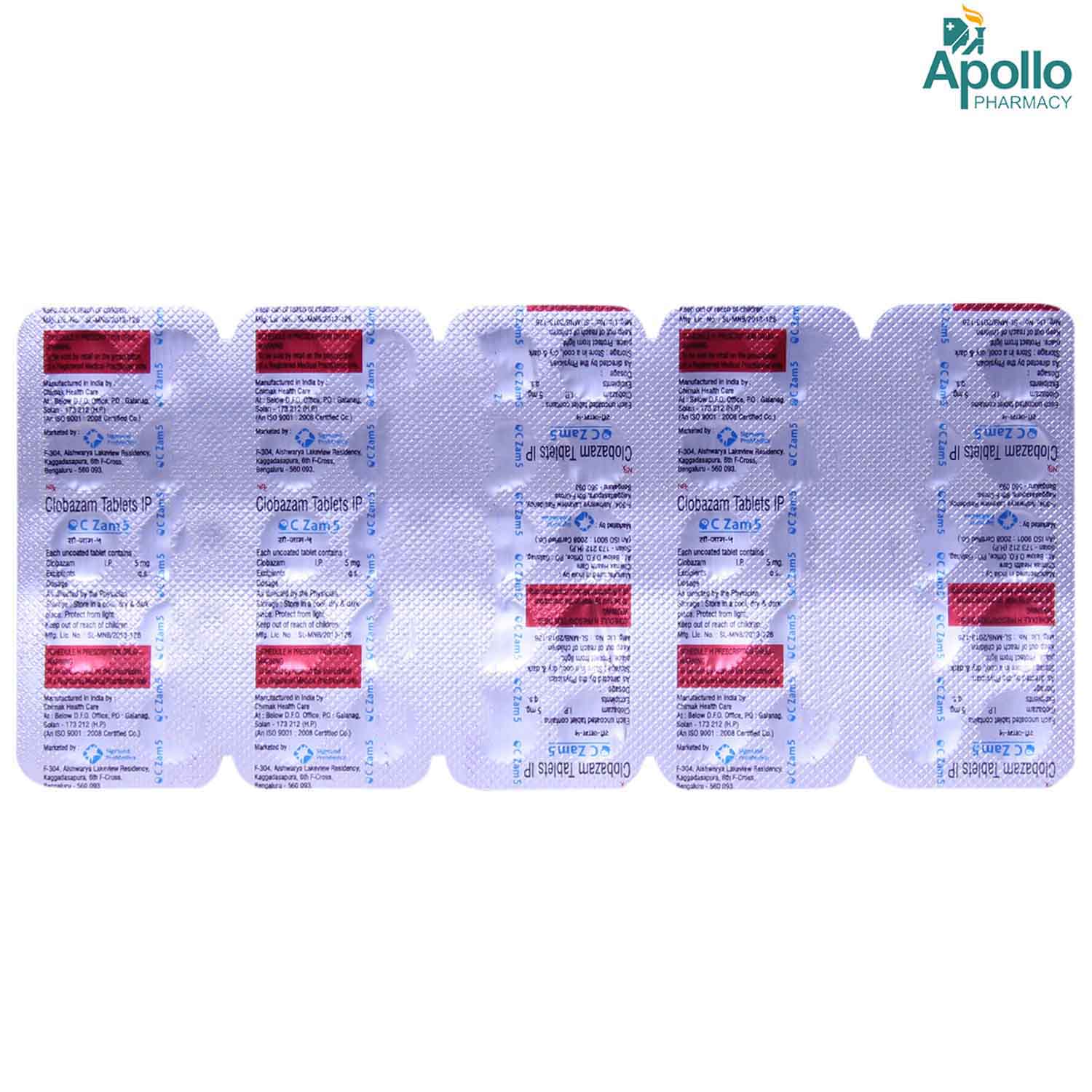 CZAM 5MG TABLET, Pack of 10 TABLETS CZAM 5MG TABLET, Pack of 10 TABLETS