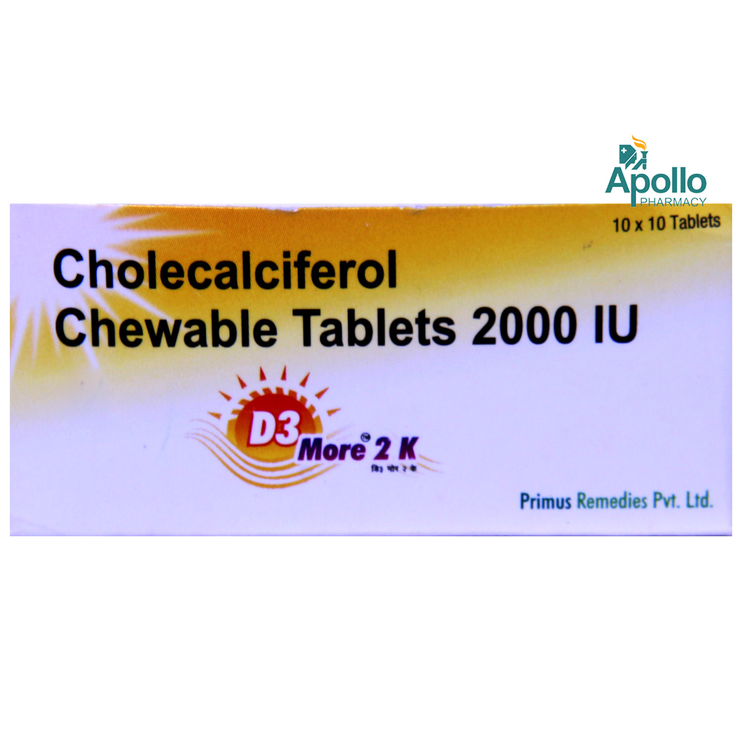 D3 More 2K Chewable Tablet 10's, Pack of 10 D3 More 2K Chewable Tablet 10's, Pack of 10