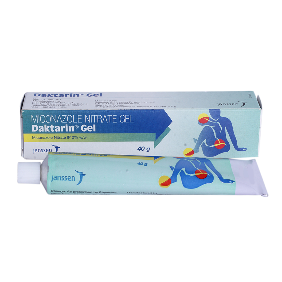 Daktarin 2% Gel 40 gm, Pack of 1 Gel Daktarin 2% Gel 40 gm, Pack of 1 Gel