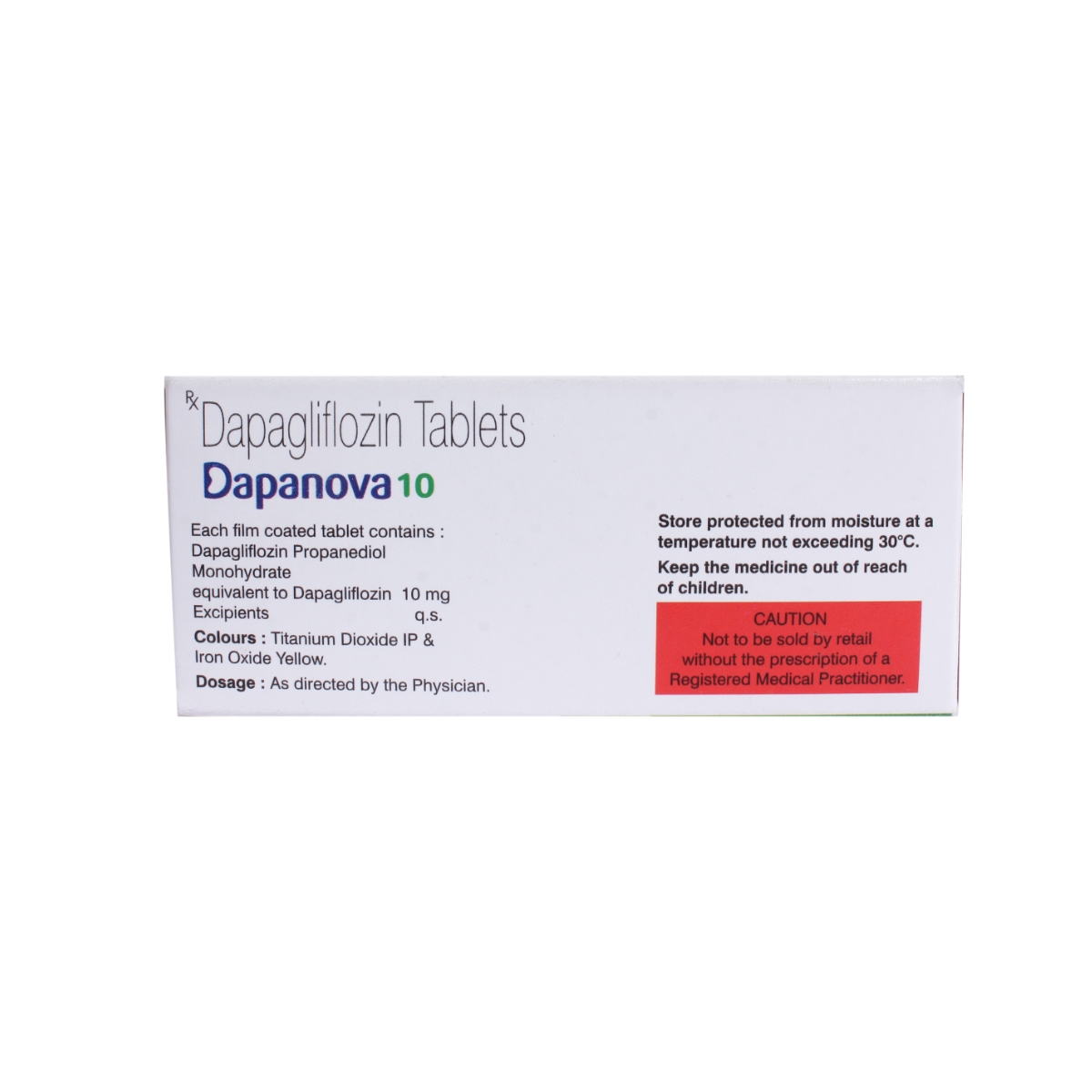 Dapanova 10 Tablet 15's, Pack of 15 TABLETS Dapanova 10 Tablet 15's, Pack of 15 TABLETS