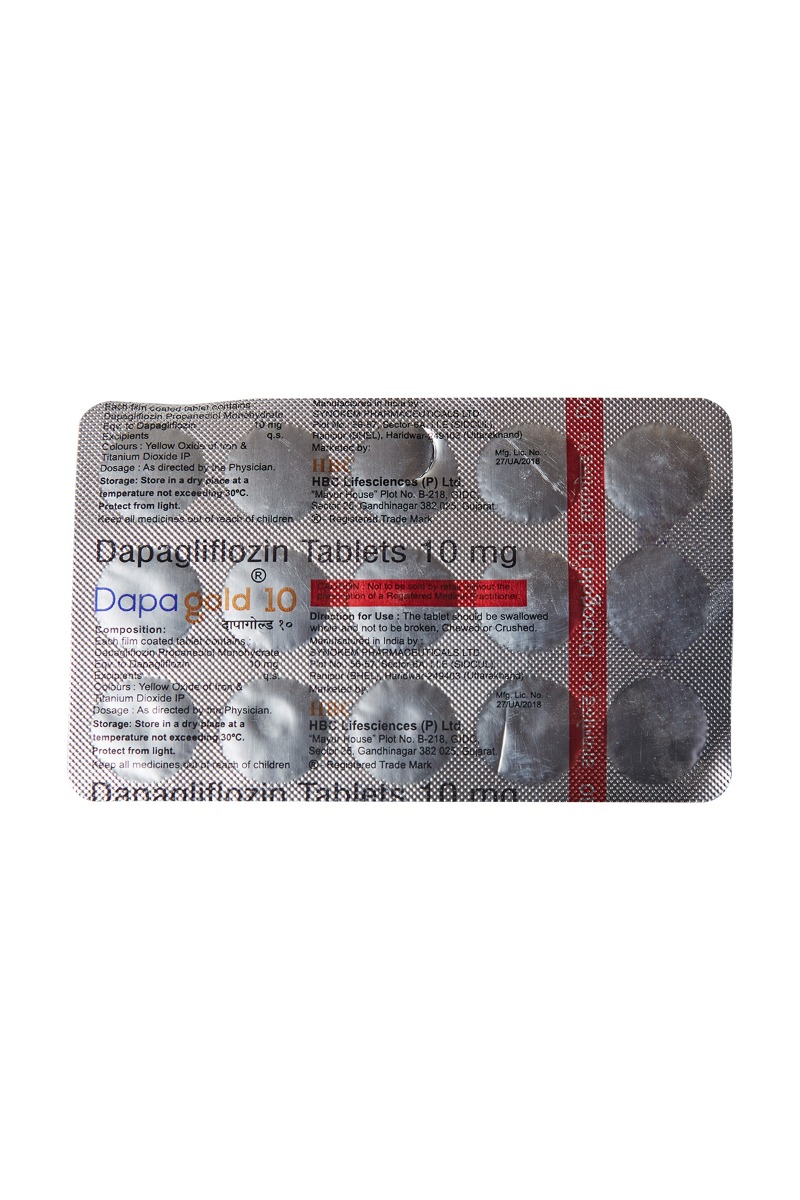 Dapagold 10 mg Tablet 15's, Pack of 15 TabletS Dapagold 10 mg Tablet 15's, Pack of 15 TabletS