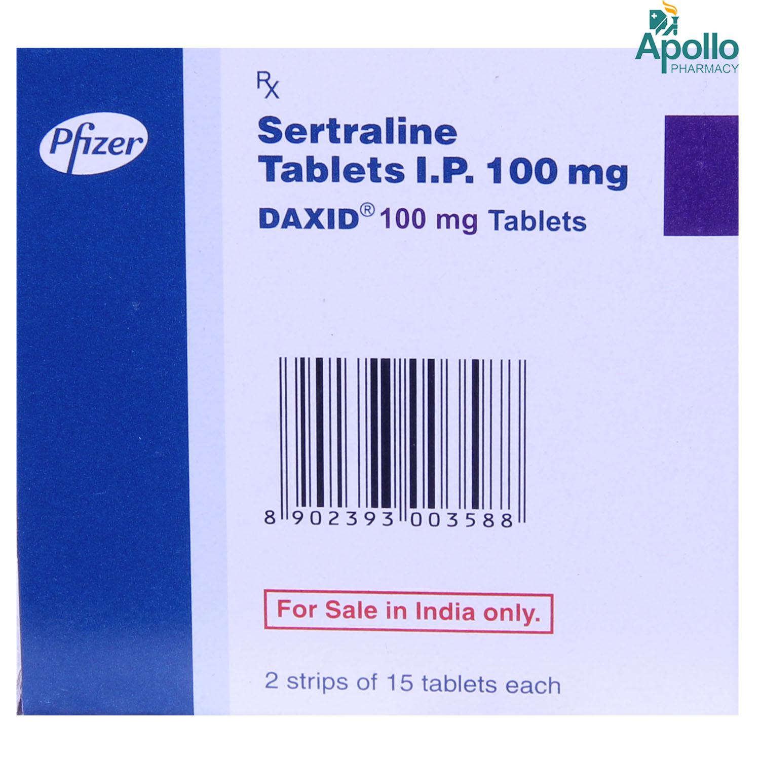 Daxid 100 Tablet 15's, Pack of 15 TABLETS Daxid 100 Tablet 15's, Pack of 15 TABLETS