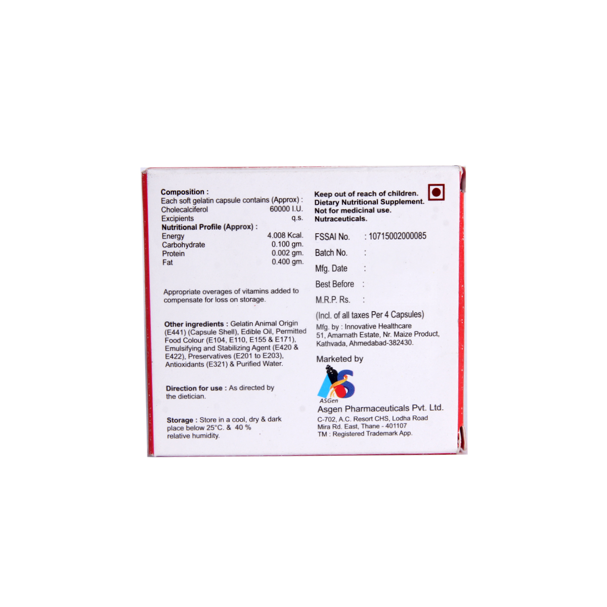 Dbon 60K Soft Gelatin Capsule 4's, Pack of 4 Dbon 60K Soft Gelatin Capsule 4's, Pack of 4