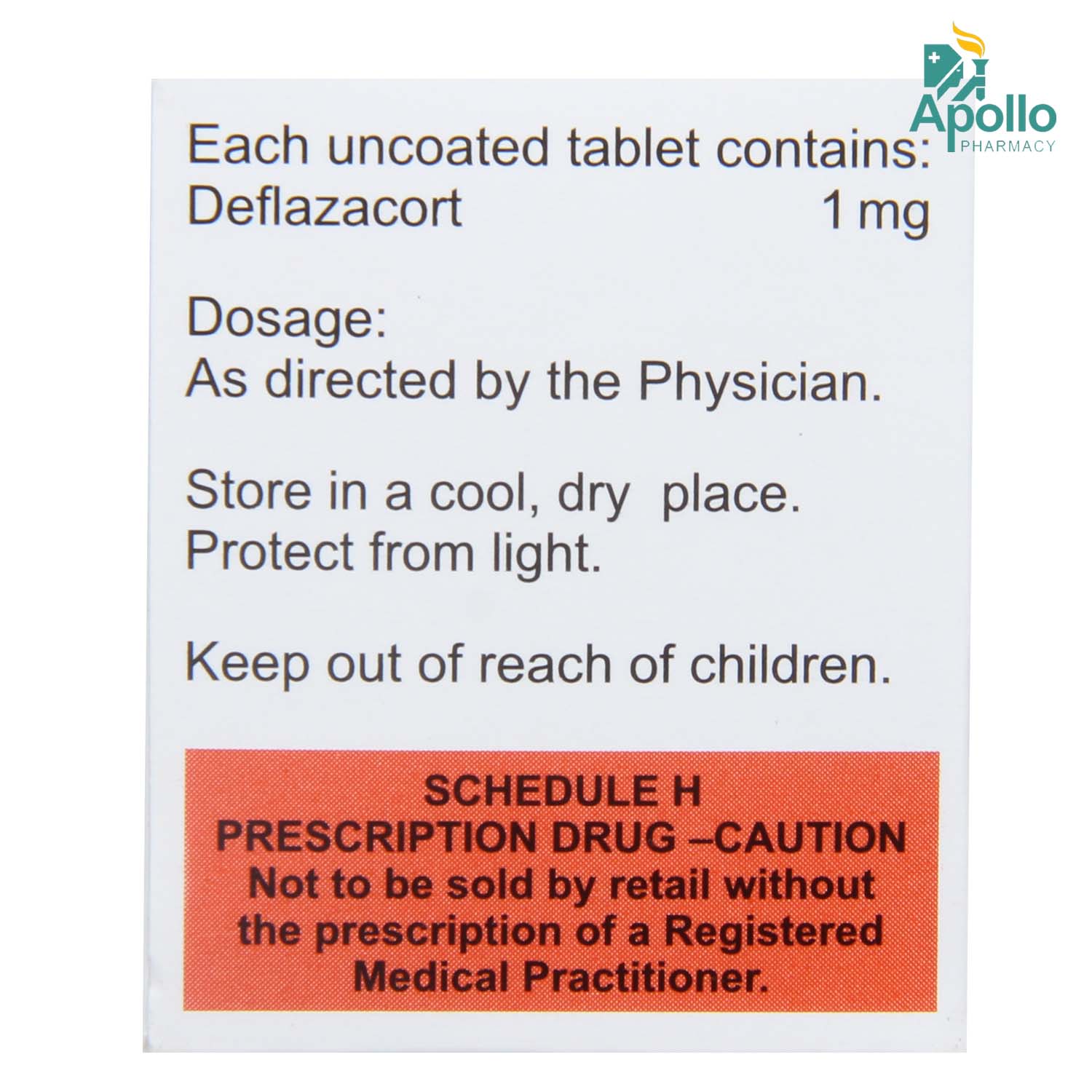 Defcort 1 Tablet 6's, Pack of 6 TABLETS Defcort 1 Tablet 6's, Pack of 6 TABLETS