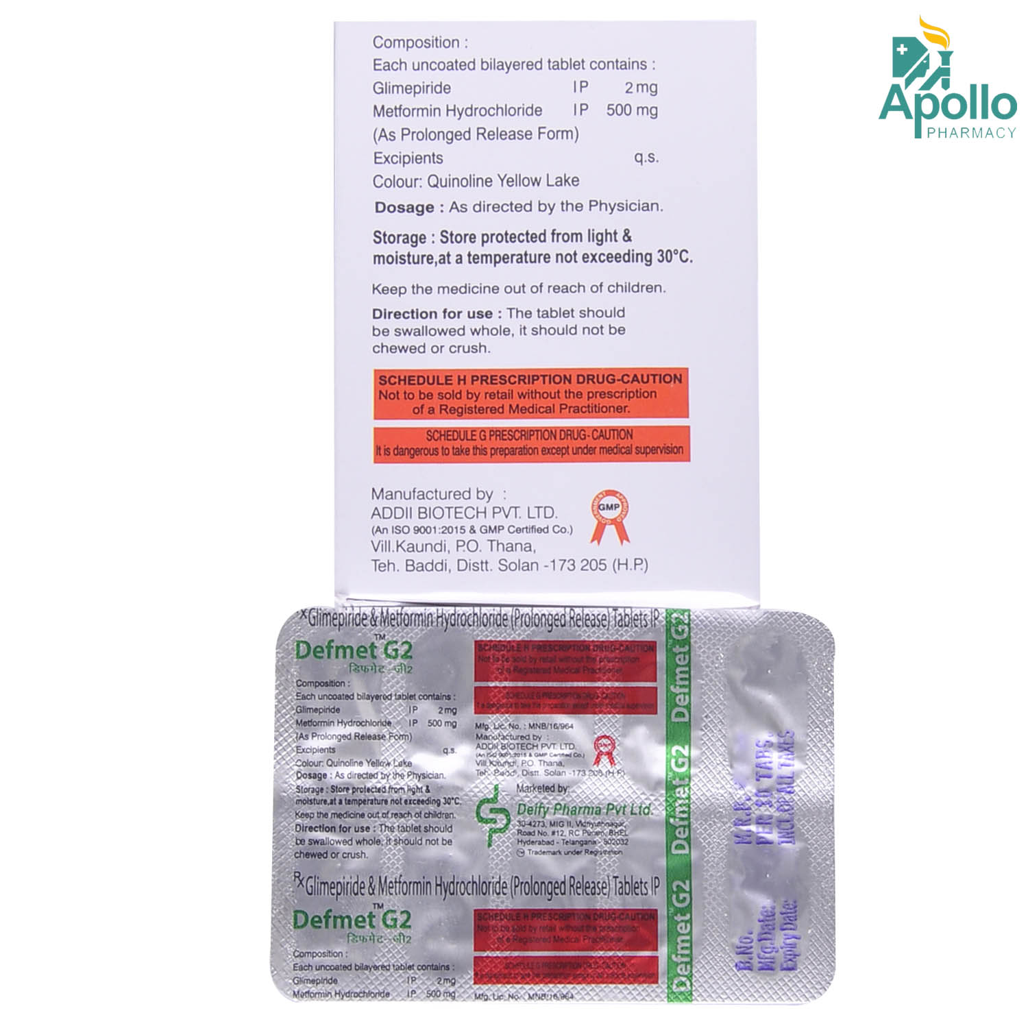 Defmet G2 Tablet 10's, Pack of 10 TABLETS Defmet G2 Tablet 10's, Pack of 10 TABLETS