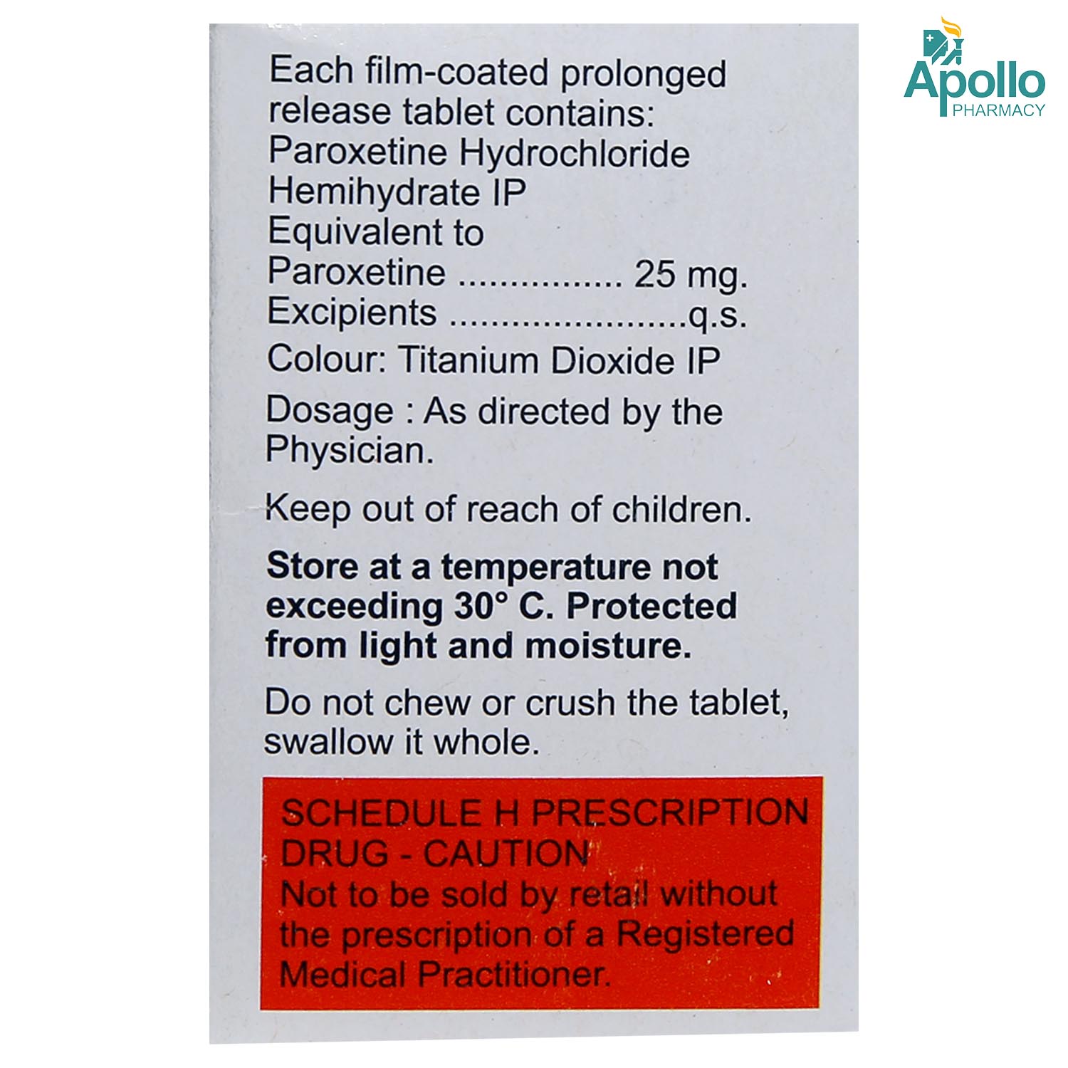 Depaxil CR-25 Tablet 10's, Pack of 10 TABLETS Depaxil CR-25 Tablet 10's, Pack of 10 TABLETS