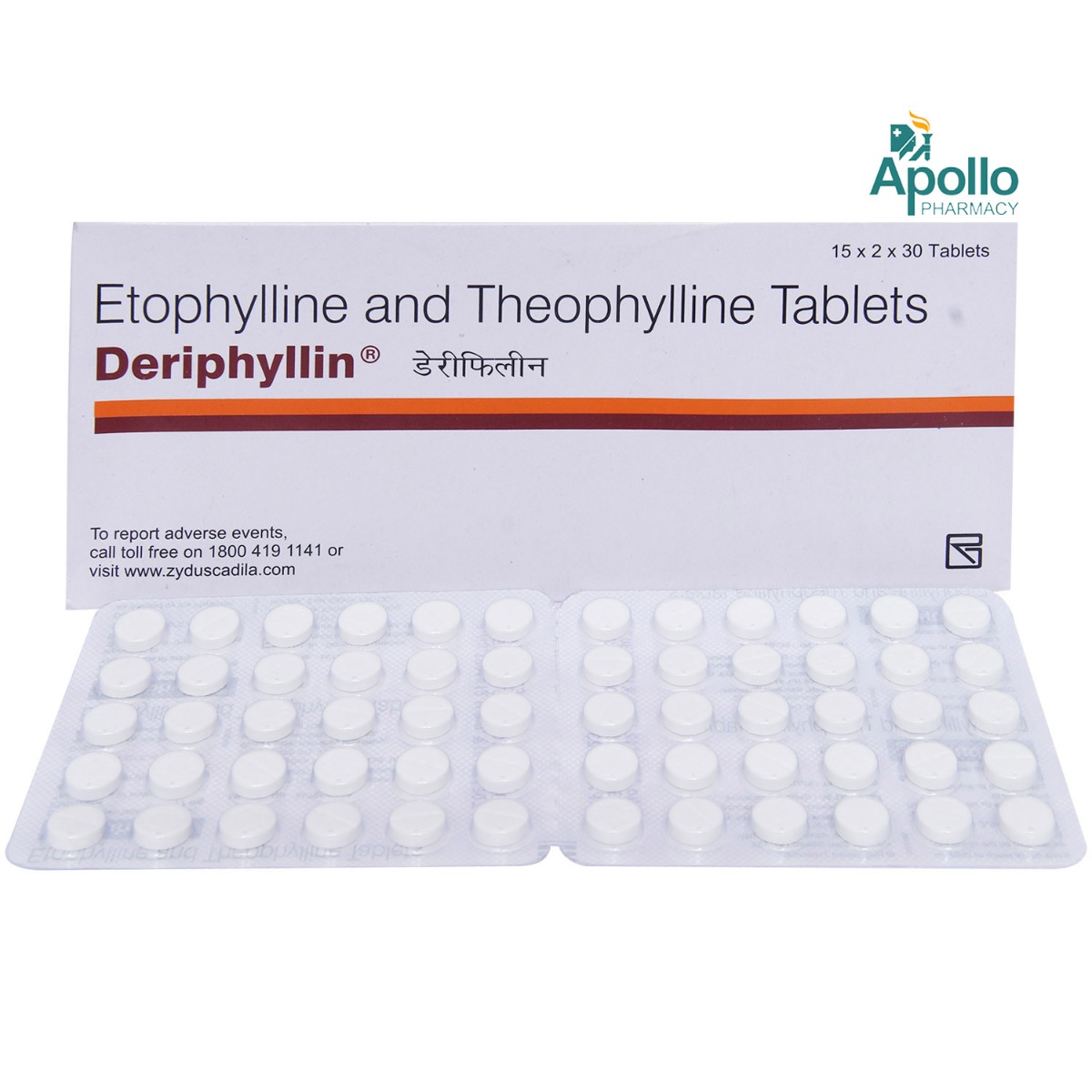 Deriphyllin Tablet 30's, Pack of 30 Deriphyllin Tablet 30's, Pack of 30