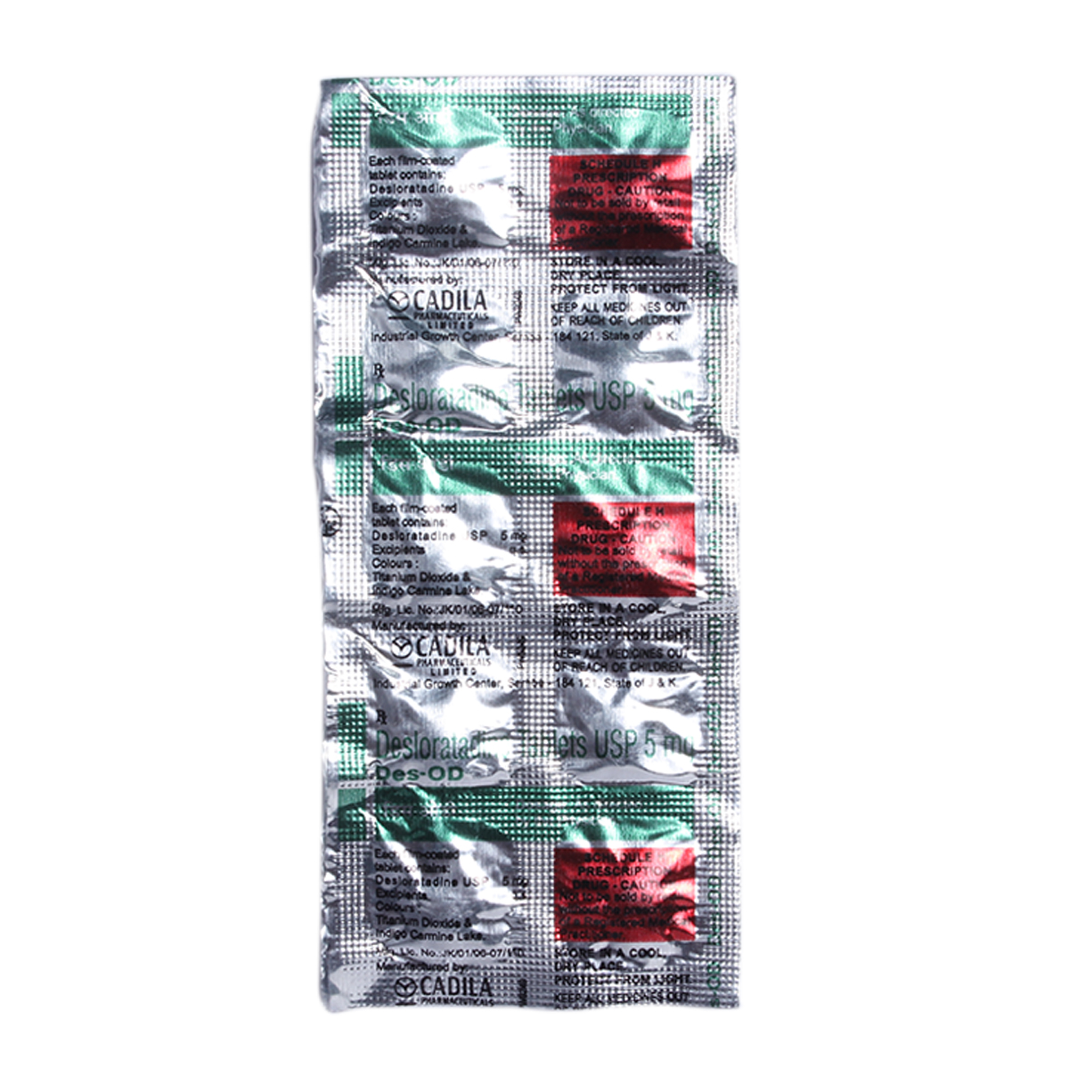 Des-OD Tablet 10's, Pack of 10 TabletS Des-OD Tablet 10's, Pack of 10 TabletS