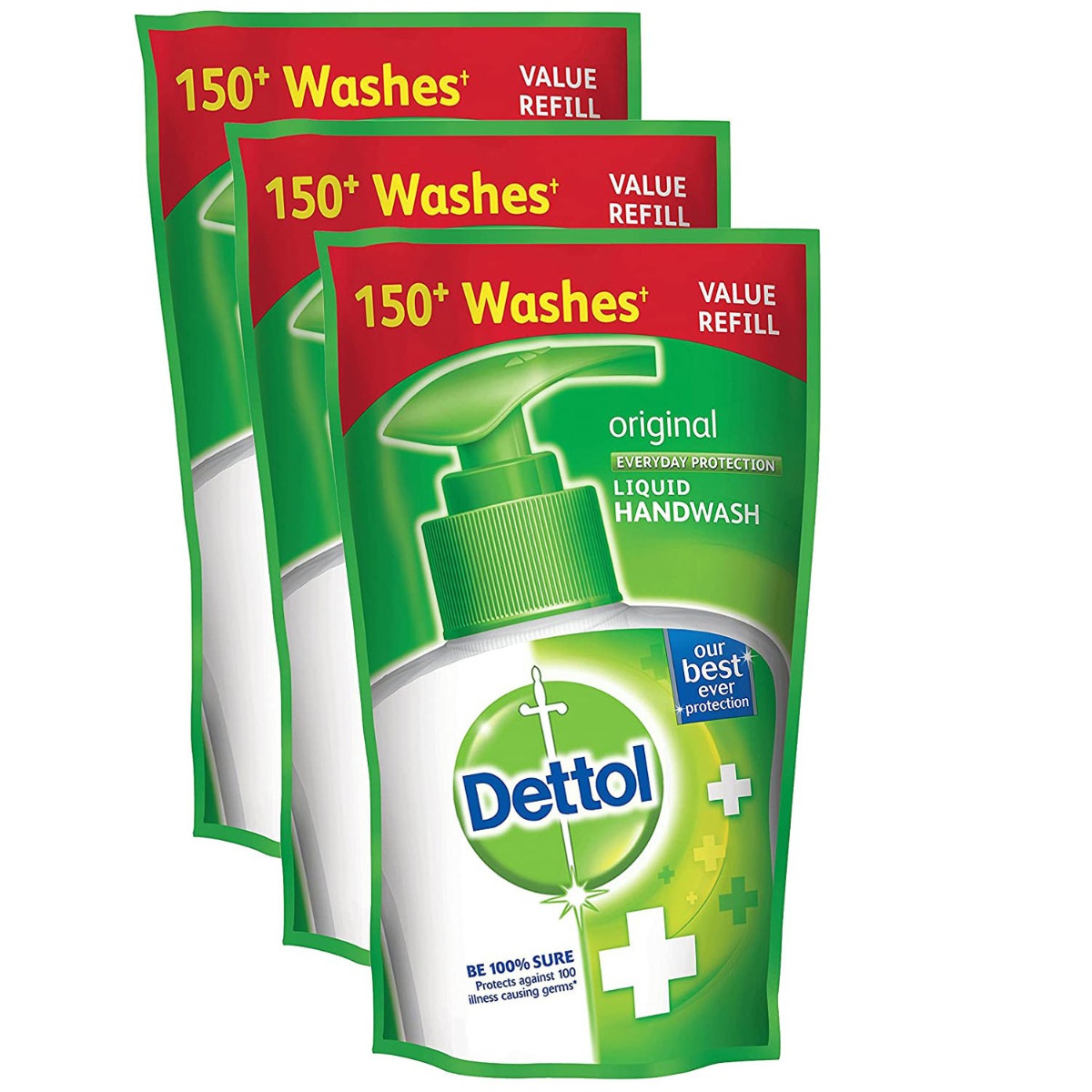 Dettol Original Hand Wash, 555 ml (3x185 ml), Pack of 1 Dettol Original Hand Wash, 555 ml (3x185 ml), Pack of 1