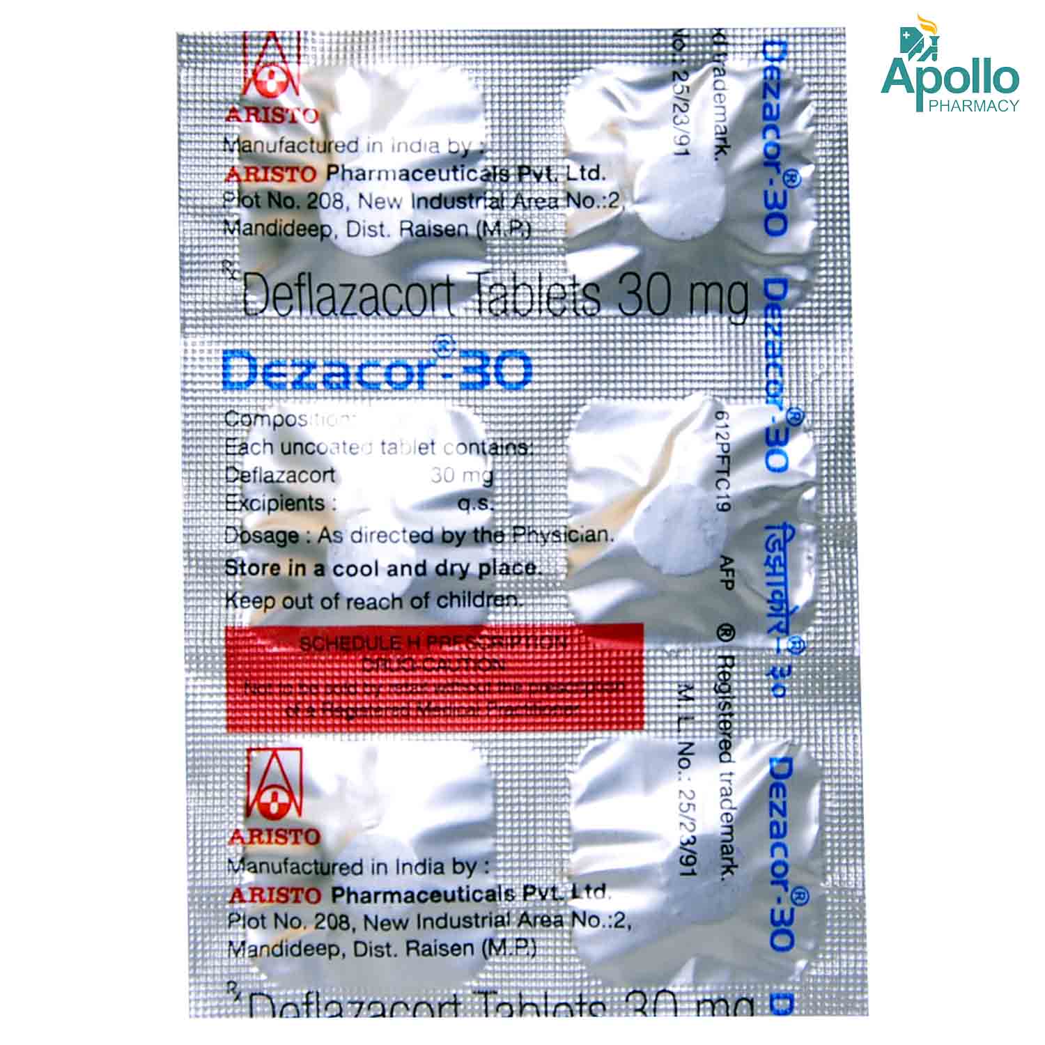 Dezacor 30 Tablet 6's, Pack of 6 TABLETS Dezacor 30 Tablet 6's, Pack of 6 TABLETS