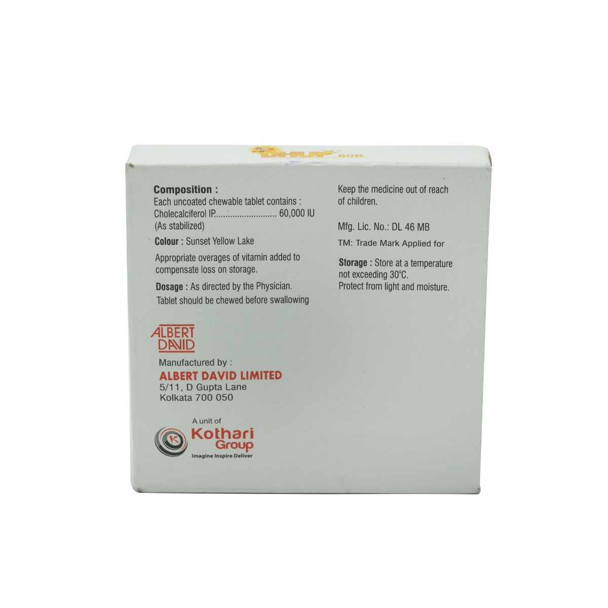 Dhup 60K Tablet 4's, Pack of 4 Dhup 60K Tablet 4's, Pack of 4