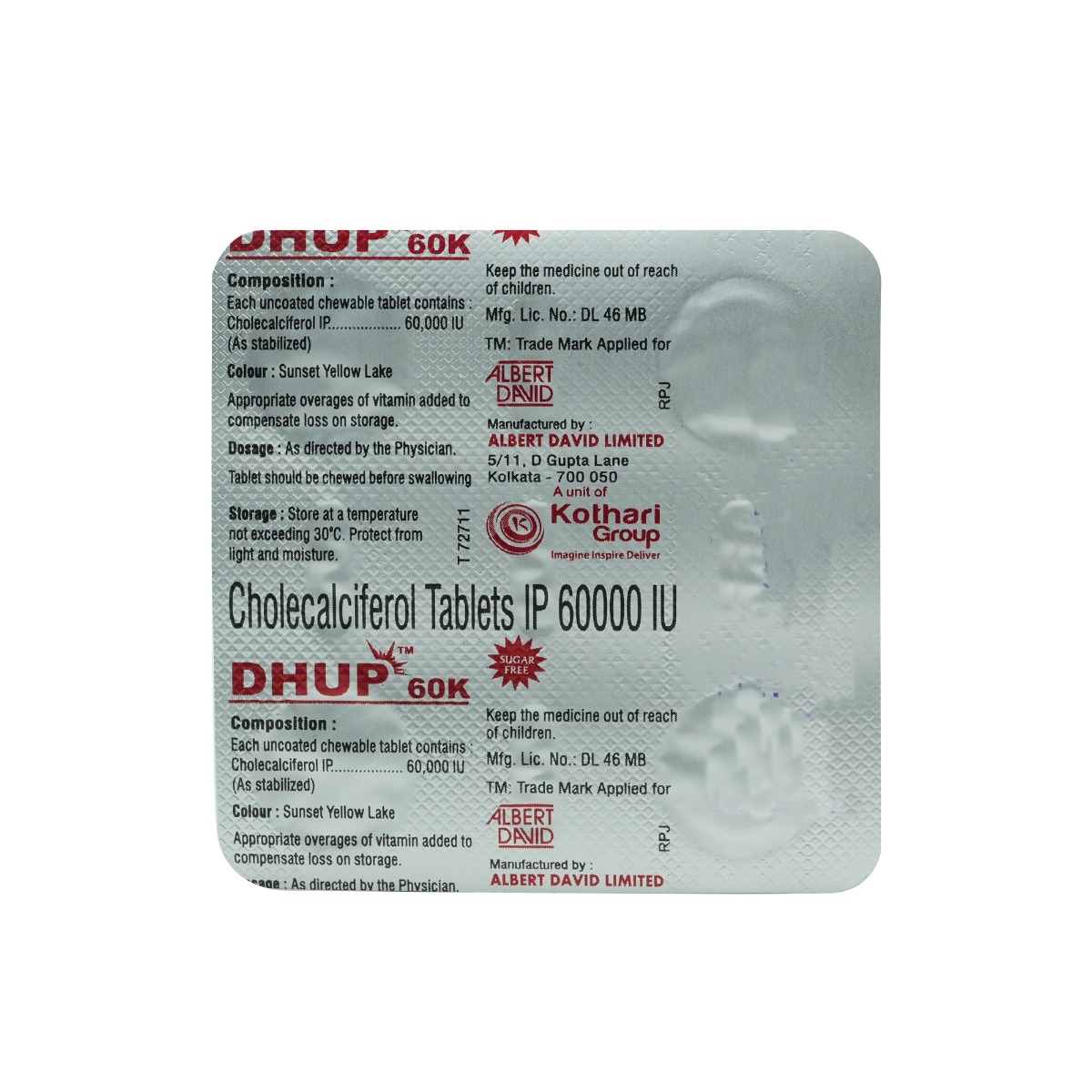 Dhup 60K Tablet 4's, Pack of 4 Dhup 60K Tablet 4's, Pack of 4