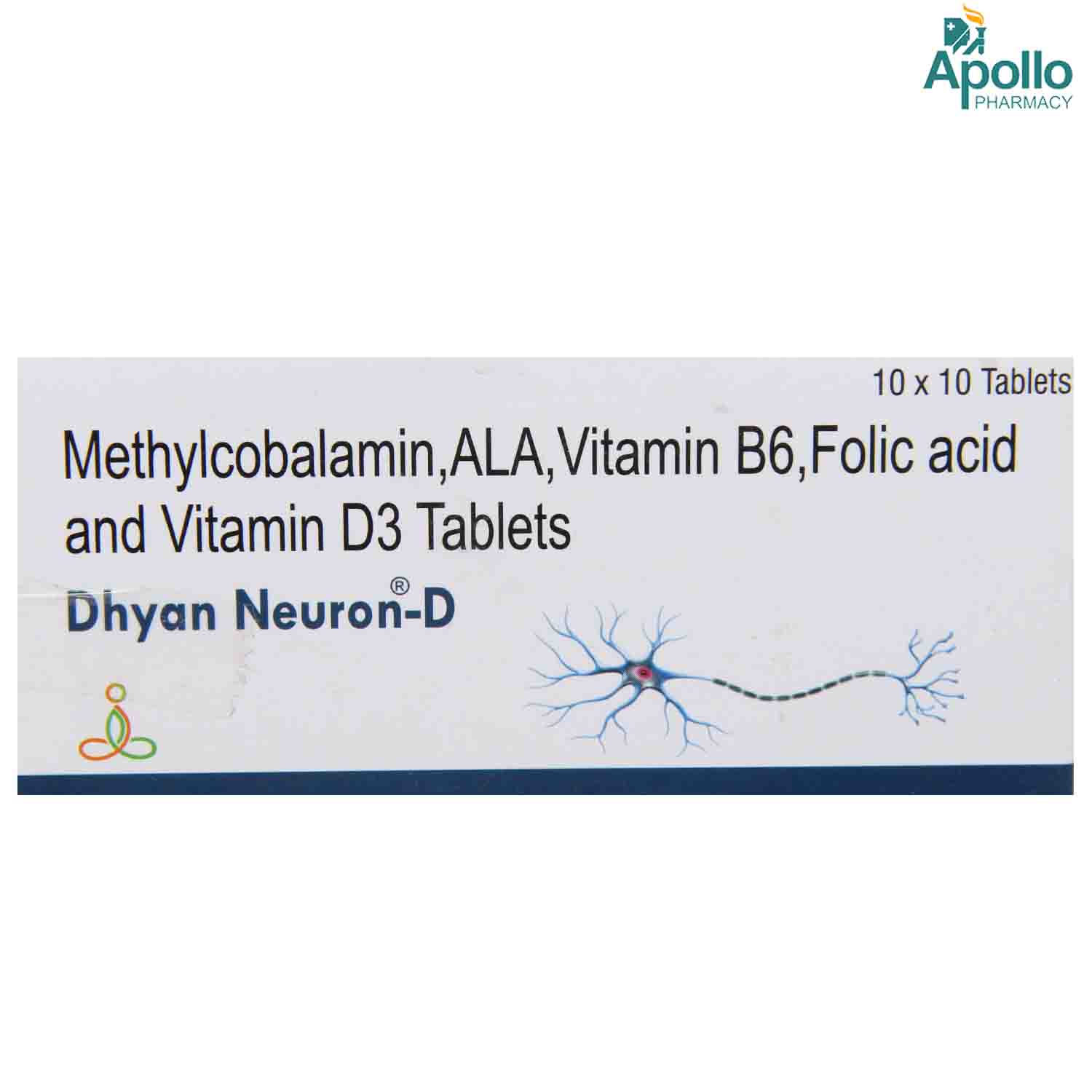 Dhyan Neuron-D Tablet 10's, Pack of 10 Dhyan Neuron-D Tablet 10's, Pack of 10