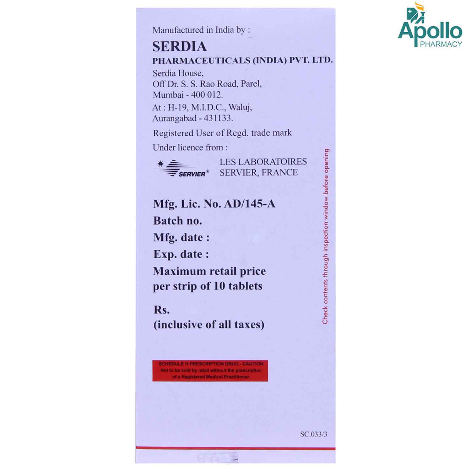 Diamicron Tablet 10's, Pack of 10 TABLETS Diamicron Tablet 10's, Pack of 10 TABLETS