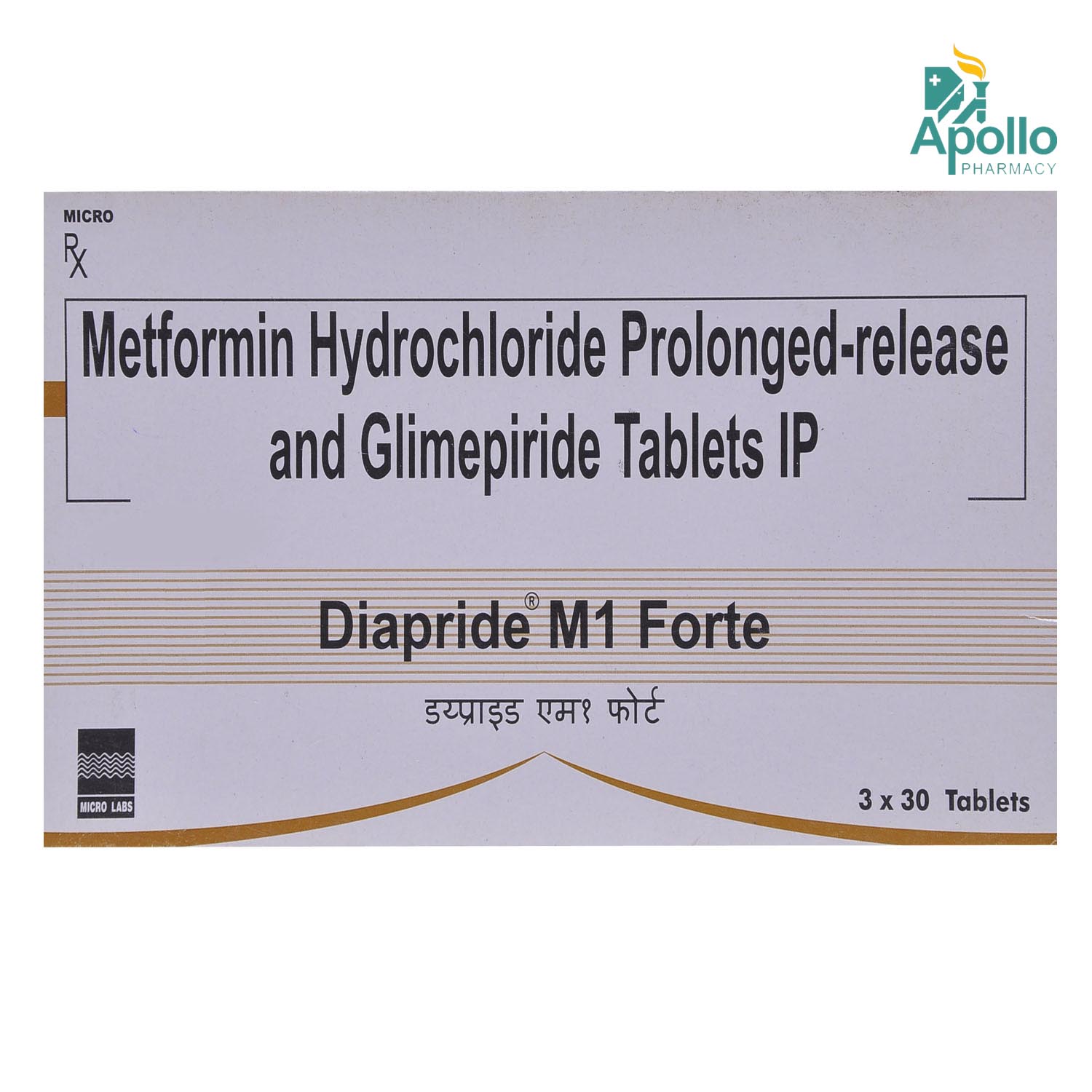 Diapride M1 Forte Tablet 30's, Pack of 30 TABLETS Diapride M1 Forte Tablet 30's, Pack of 30 TABLETS