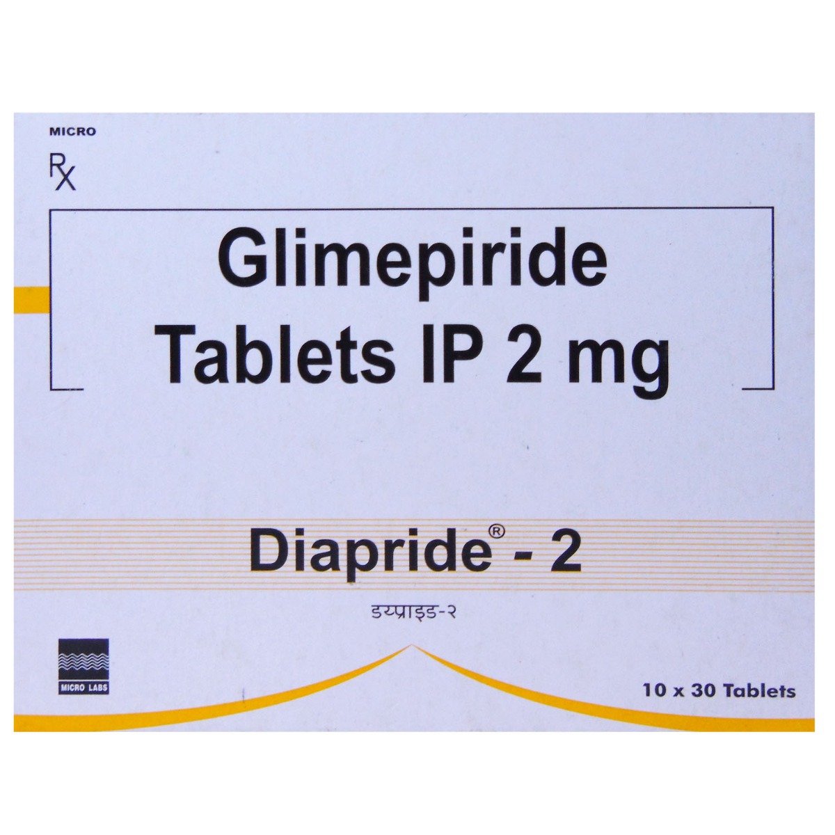 Diapride 2 Tablet 30's, Pack of 30 TabletS Diapride 2 Tablet 30's, Pack of 30 TabletS