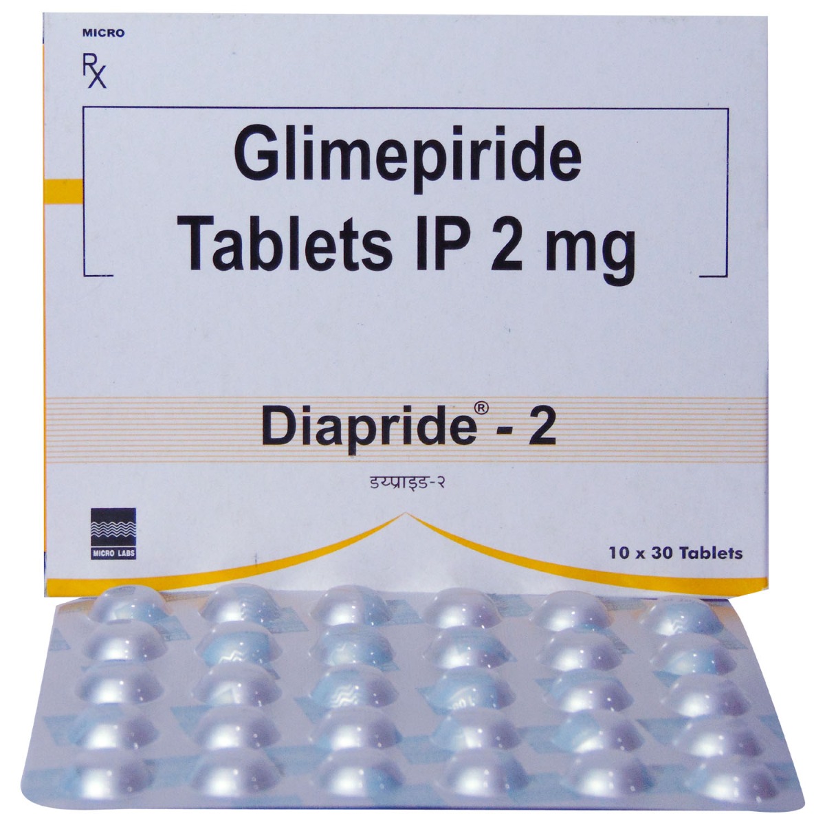 Diapride 2 Tablet 30's, Pack of 30 TabletS Diapride 2 Tablet 30's, Pack of 30 TabletS