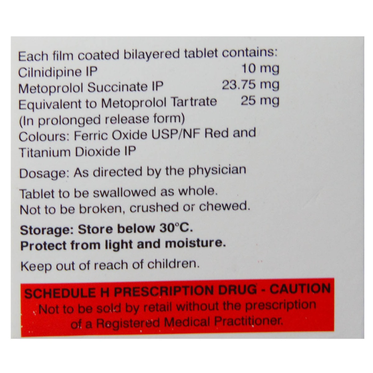 Dilnip M 25 mg/10 mg Tablet 10's, Pack of 10 TabletS Dilnip M 25 mg/10 mg Tablet 10's, Pack of 10 TabletS
