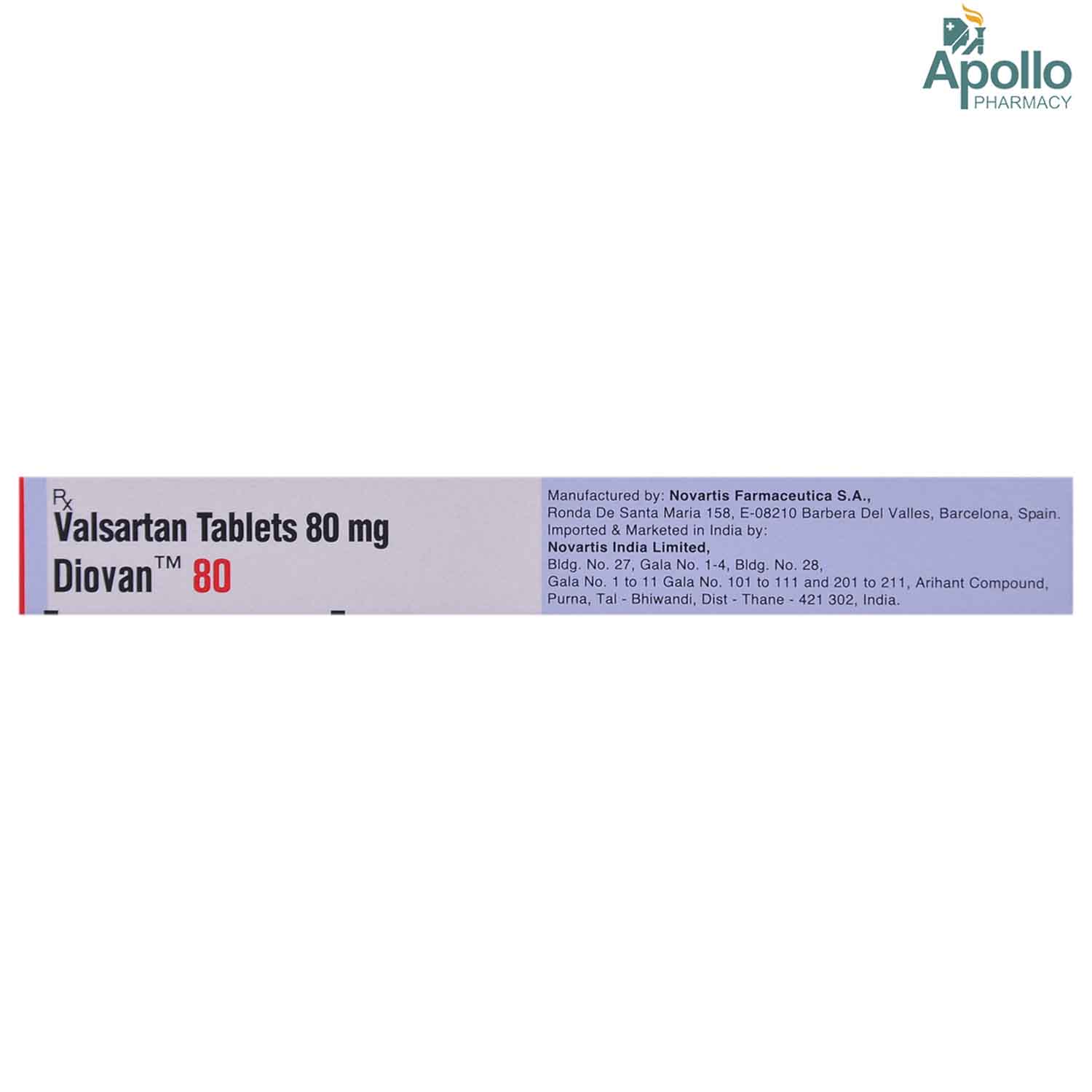 Diovan 80 Tablet 14's, Pack of 14 TABLETS Diovan 80 Tablet 14's, Pack of 14 TABLETS