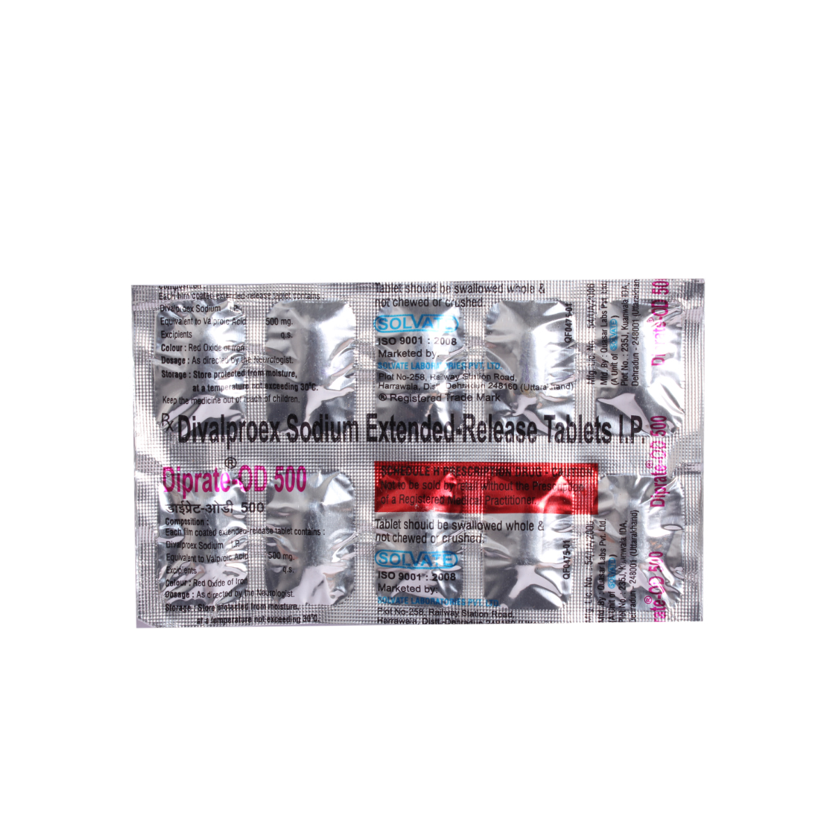 Diprate OD 500 Tablet 10's, Pack of 10 TabletS Diprate OD 500 Tablet 10's, Pack of 10 TabletS