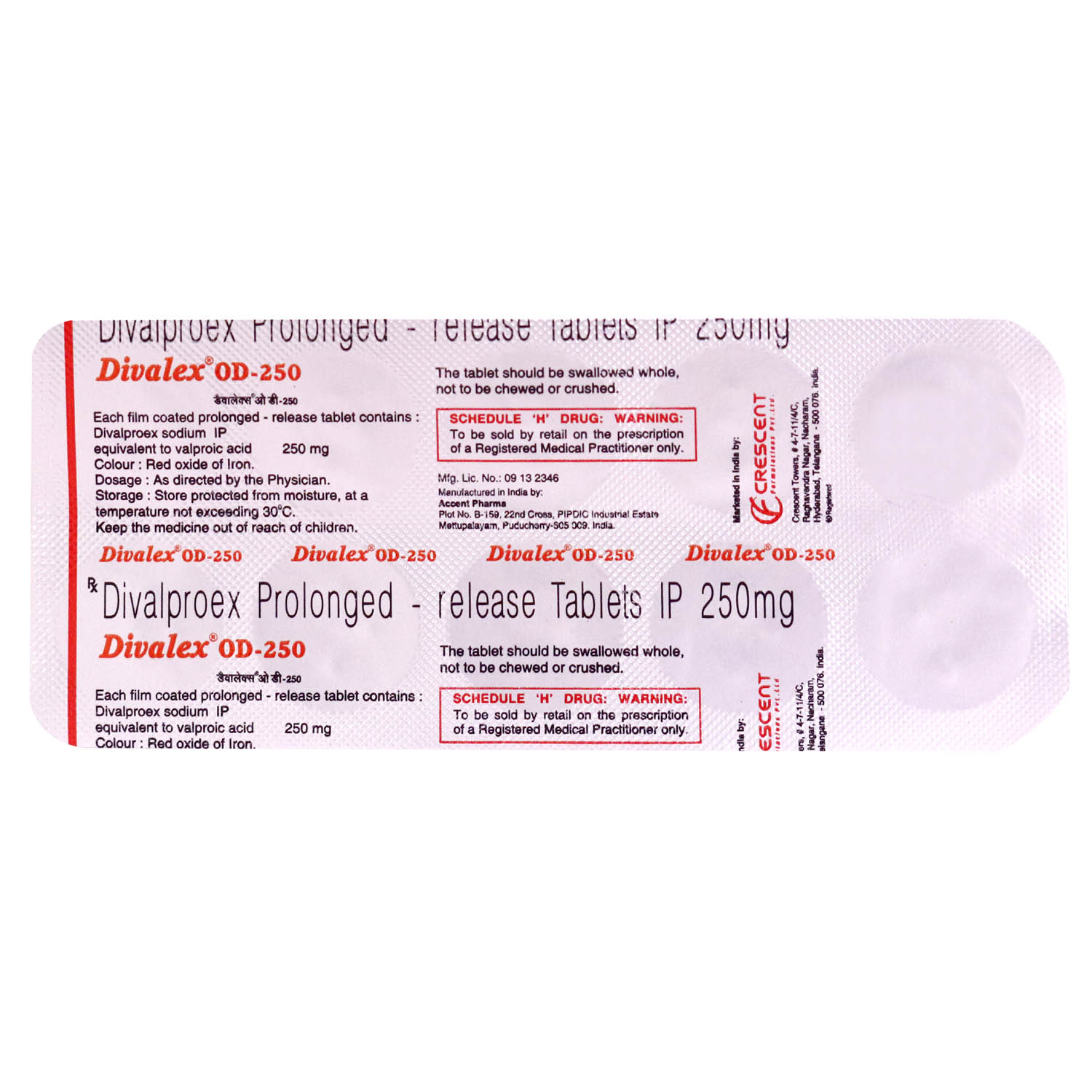 Divalex OD 250 mg Tablet 10's, Pack of 10 TabletS Divalex OD 250 mg Tablet 10's, Pack of 10 TabletS