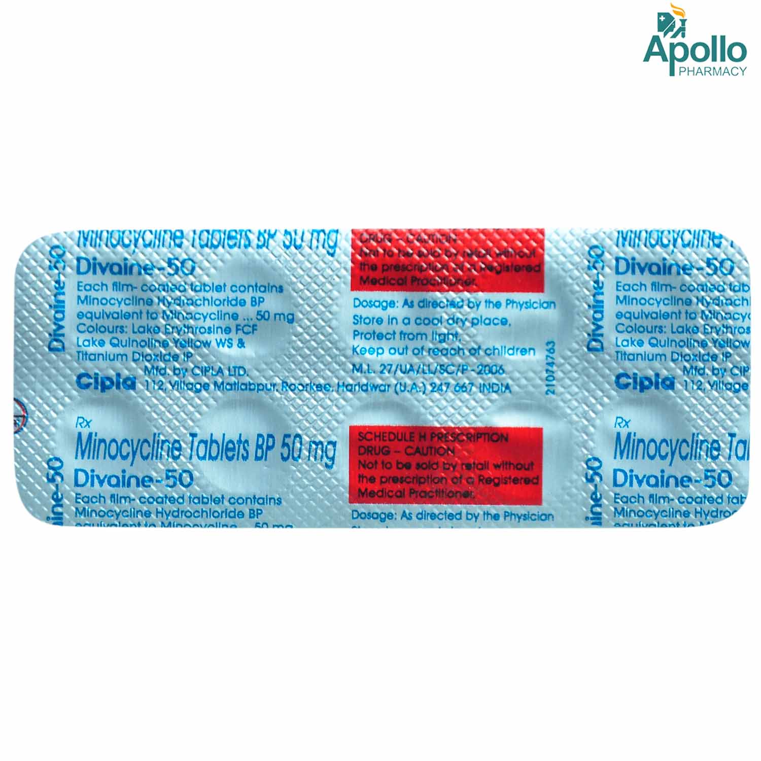 Divaine 50 Tablet 10's, Pack of 10 TABLETS Divaine 50 Tablet 10's, Pack of 10 TABLETS