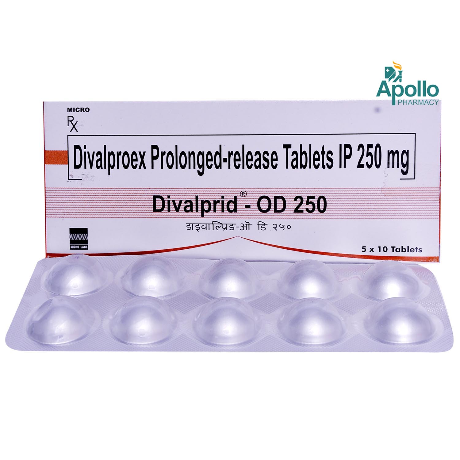 Divalprid OD 250 Tablet 10's, Pack of 10 TABLETS Divalprid OD 250 Tablet 10's, Pack of 10 TABLETS