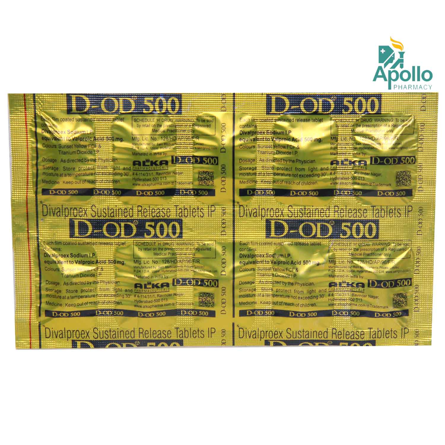 D OD 500 TABLET 10'S , Pack of 10 TabletS D OD 500 TABLET 10'S , Pack of 10 TabletS