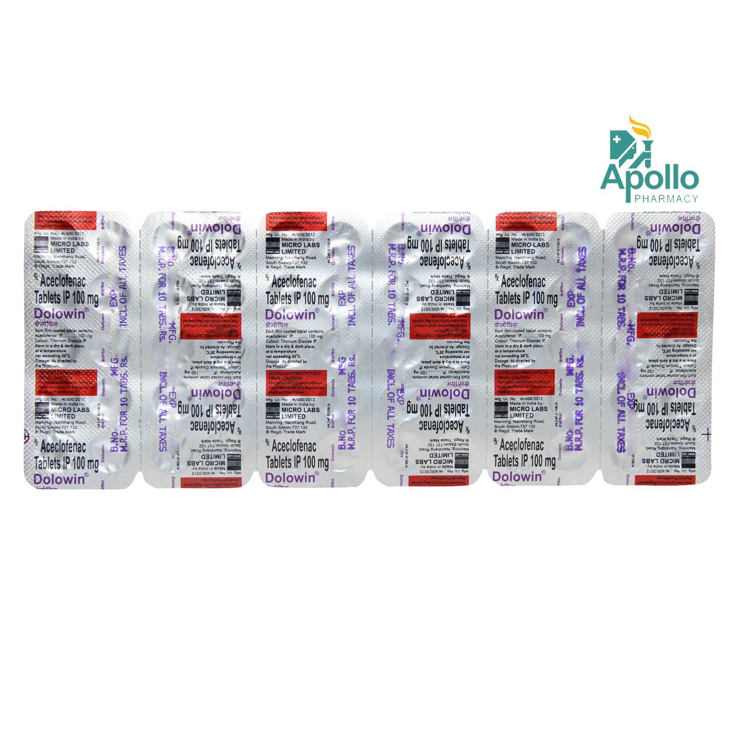 Dolowin 100 mg Tablet 10's, Pack of 10 TabletS Dolowin 100 mg Tablet 10's, Pack of 10 TabletS