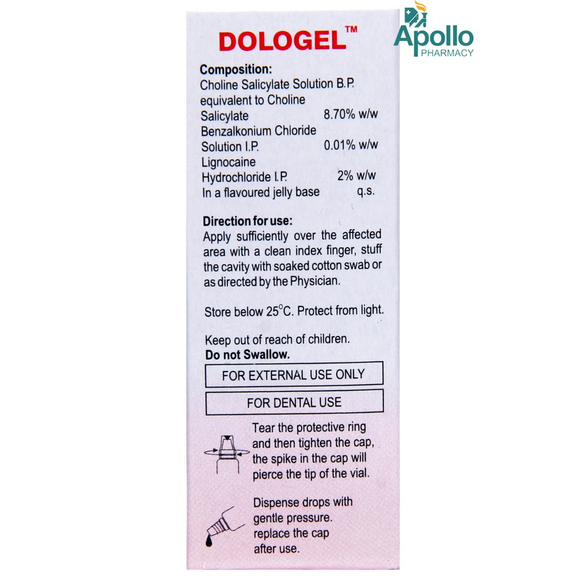 Dologel 15 gm, Pack of 1 GEL Dologel 15 gm, Pack of 1 GEL