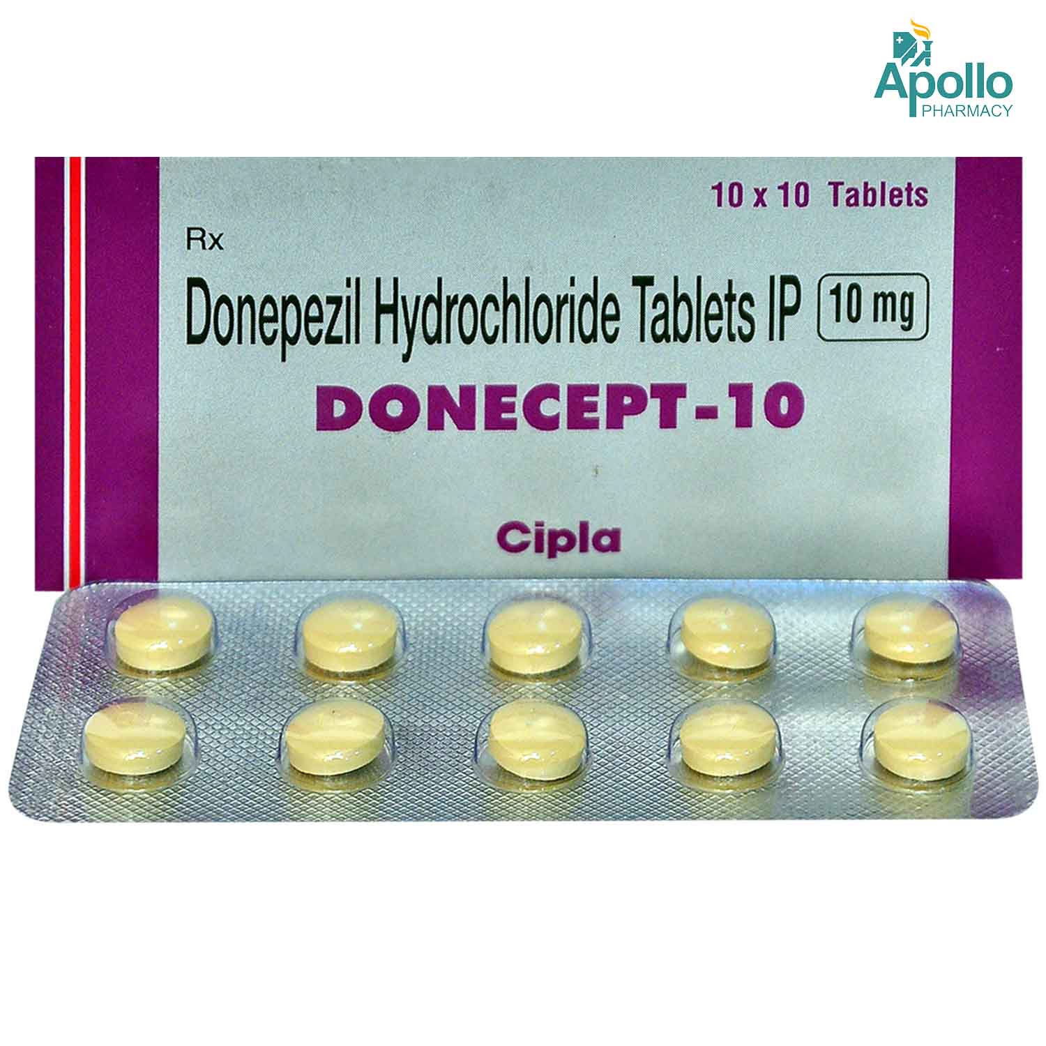 Donecept-10 Tablet 10's, Pack of 10 TabletS Donecept-10 Tablet 10's, Pack of 10 TabletS