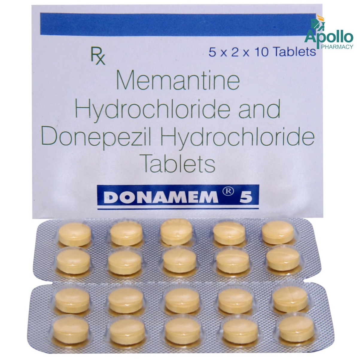 Donamem 5 Tablet 10's, Pack of 10 TABLETS Donamem 5 Tablet 10's, Pack of 10 TABLETS