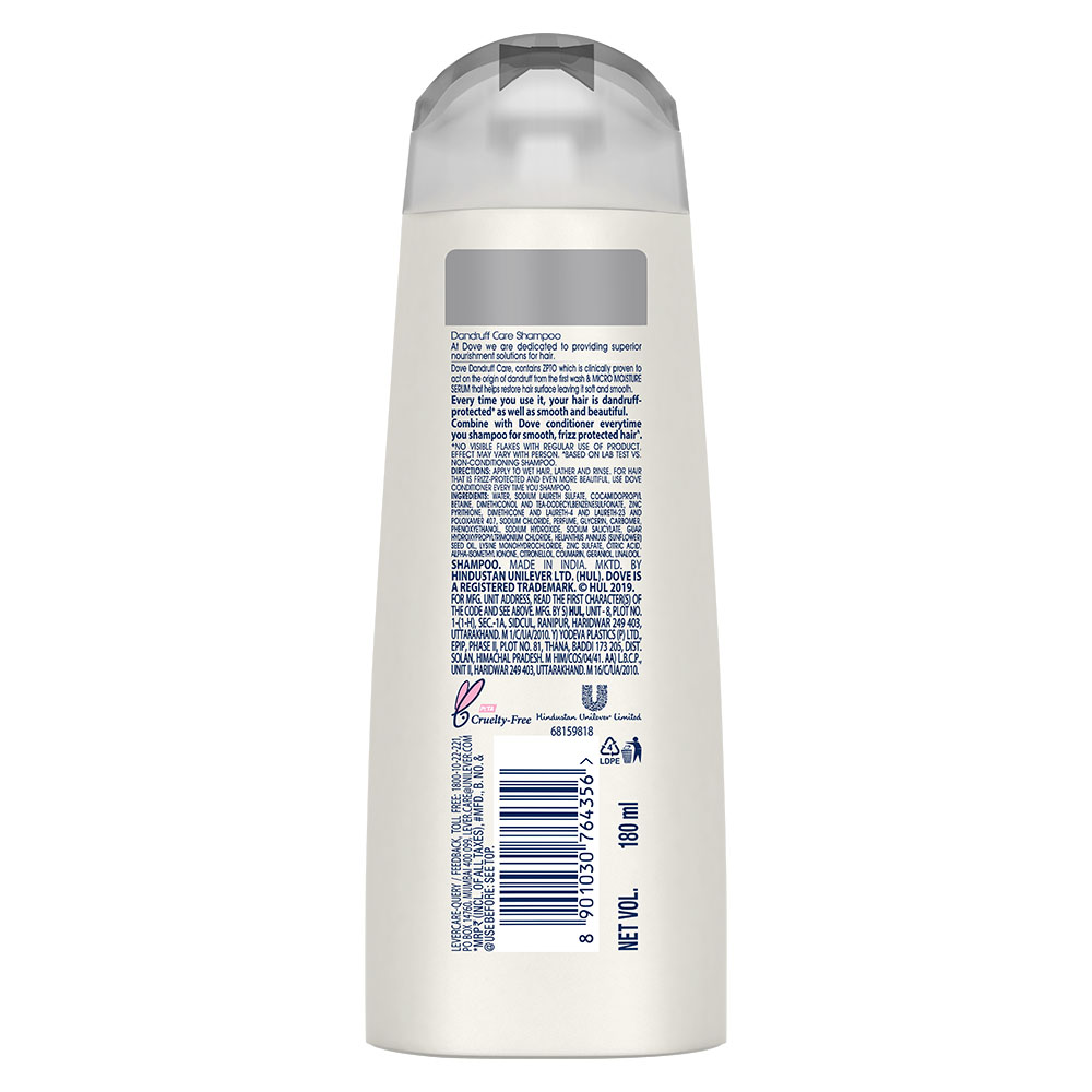 Dove Dandruff Care Shampoo, 180 ml, Pack of 1 Dove Dandruff Care Shampoo, 180 ml, Pack of 1