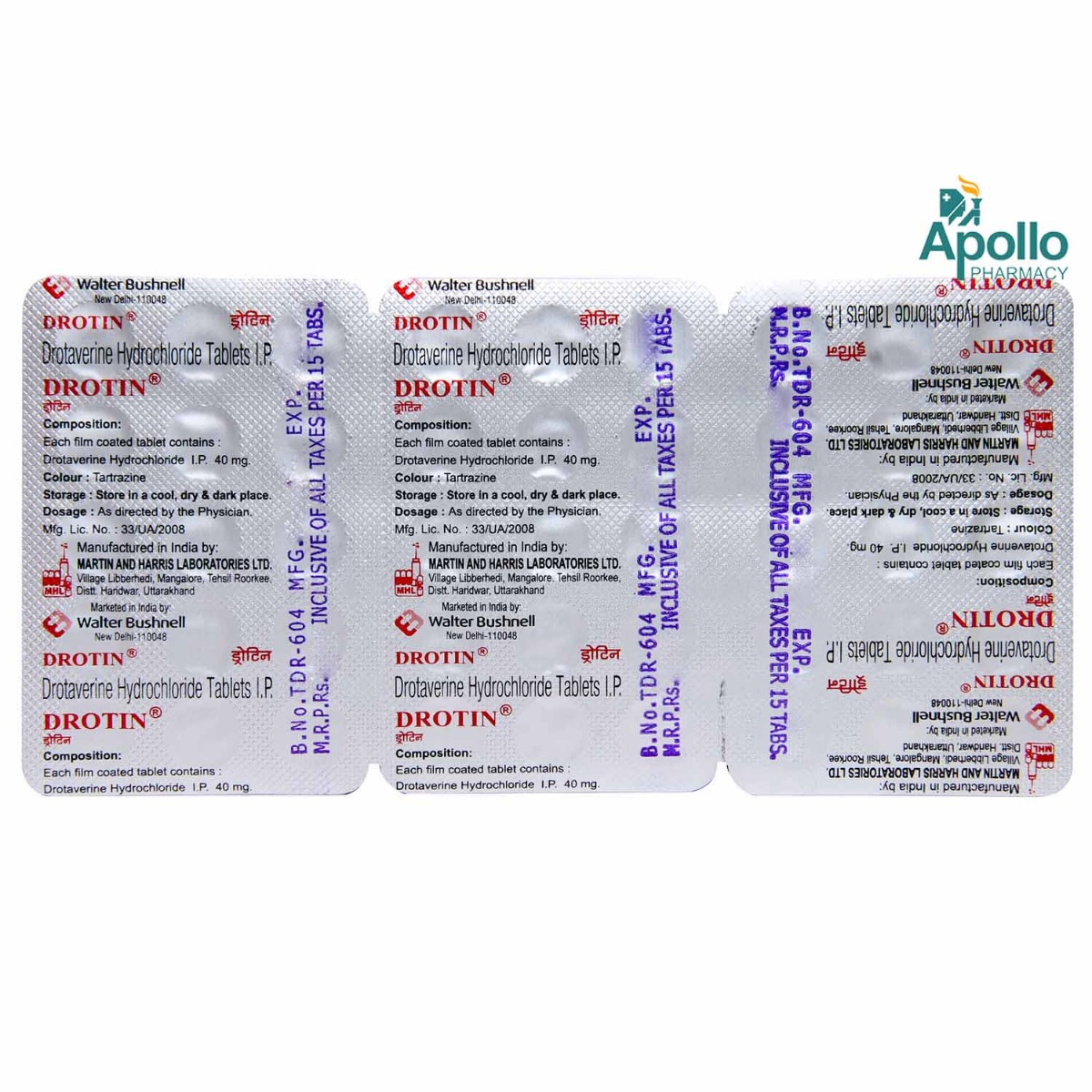 Drotin Tablet 15's, Pack of 15 TABLETS Drotin Tablet 15's, Pack of 15 TABLETS