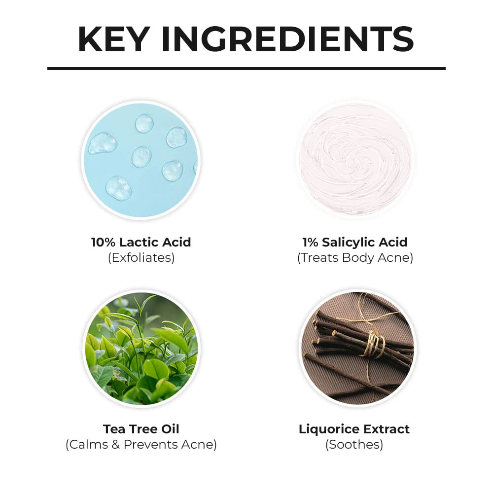 Dr. Sheth's Tea Tree & Lactic Acid Body Lotion 200 ml | Lactic Acid, Salicylic Acid, Tea Tree Oil & Liquorice Extract | Treats Acne, Uneven Skin Tone & Keratosis Pilaris | pH Balanced | For Oily Skin, Pack of 1 Dr. Sheth's Tea Tree & Lactic Acid Body Lotion 200 ml | Lactic Acid, Salicylic Acid, Tea Tree Oil & Liquorice Extract | Treats Acne, Uneven Skin Tone & Keratosis Pilaris | pH Balanced | For Oily Skin, Pack of 1