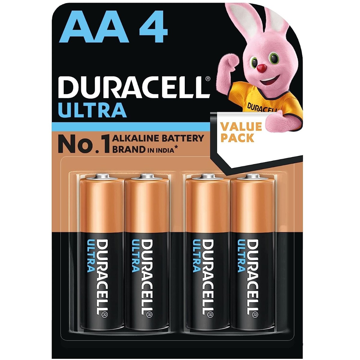 Duracell Ultra Alkaline AA Batteries, 4 Count, Pack of 1 Duracell Ultra Alkaline AA Batteries, 4 Count, Pack of 1