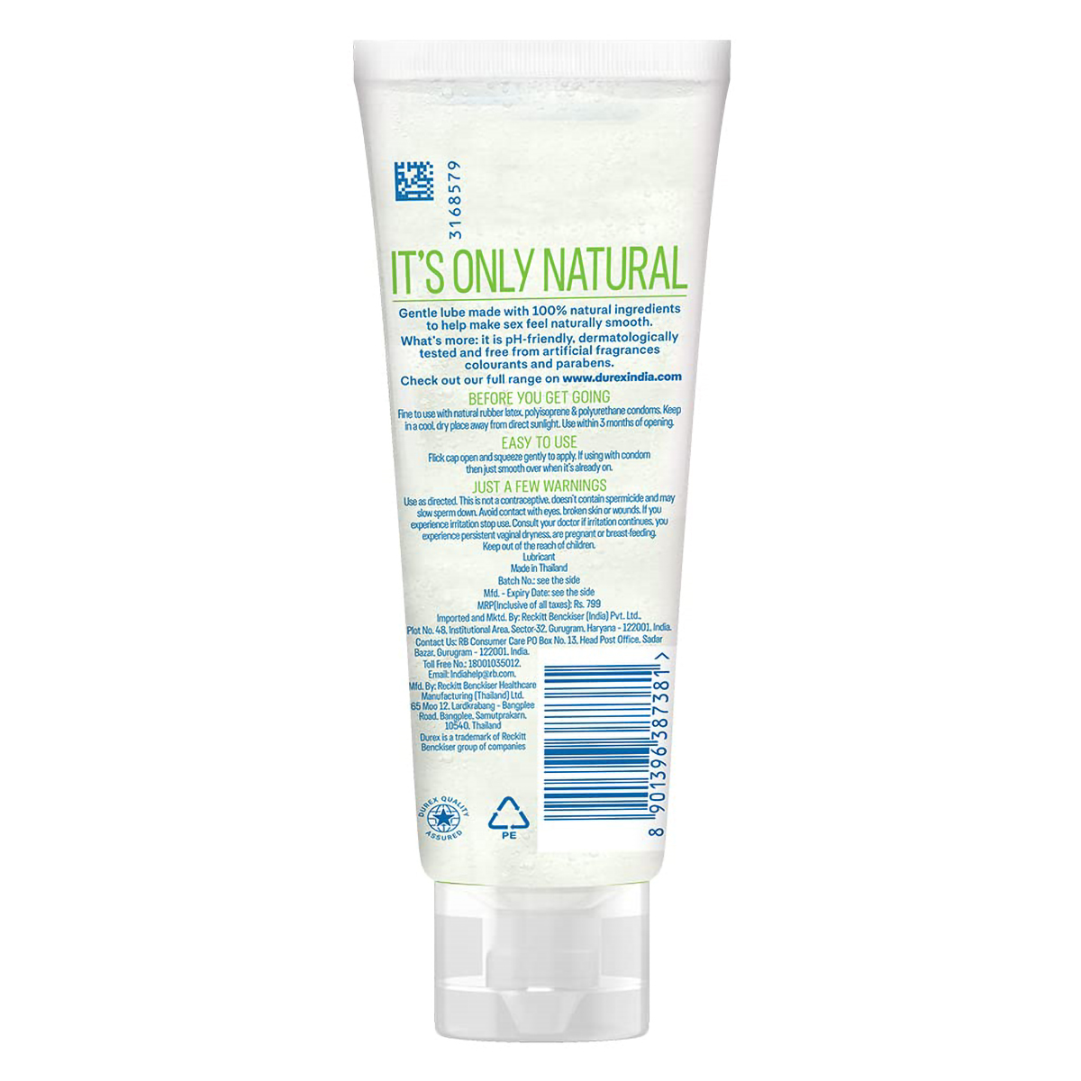 Durex Naturals Intimate Lubricant, 100 ml, Pack of 1 Durex Naturals Intimate Lubricant, 100 ml, Pack of 1