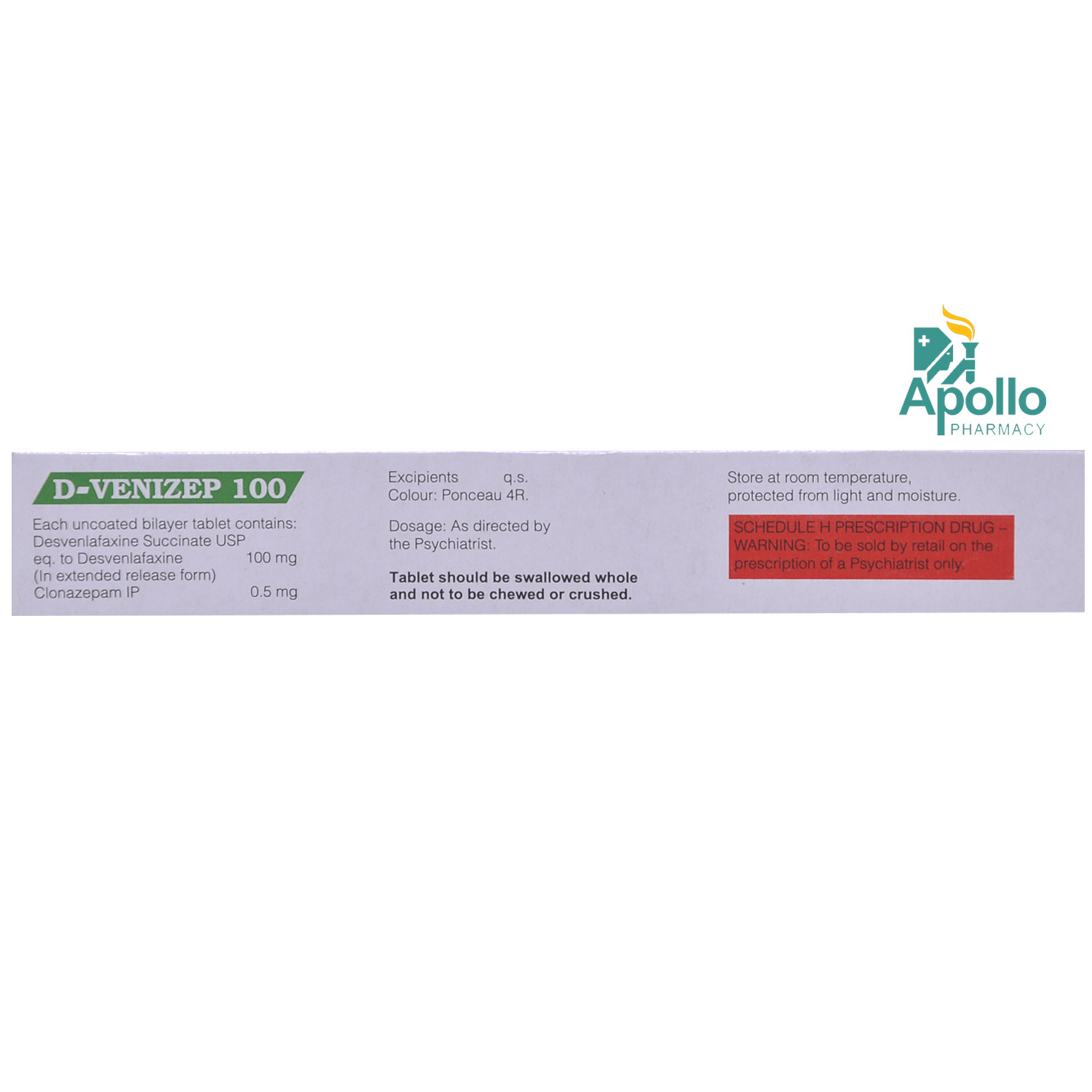 D-Venizep 100 Tablet 10's, Pack of 10 TABLETS D-Venizep 100 Tablet 10's, Pack of 10 TABLETS