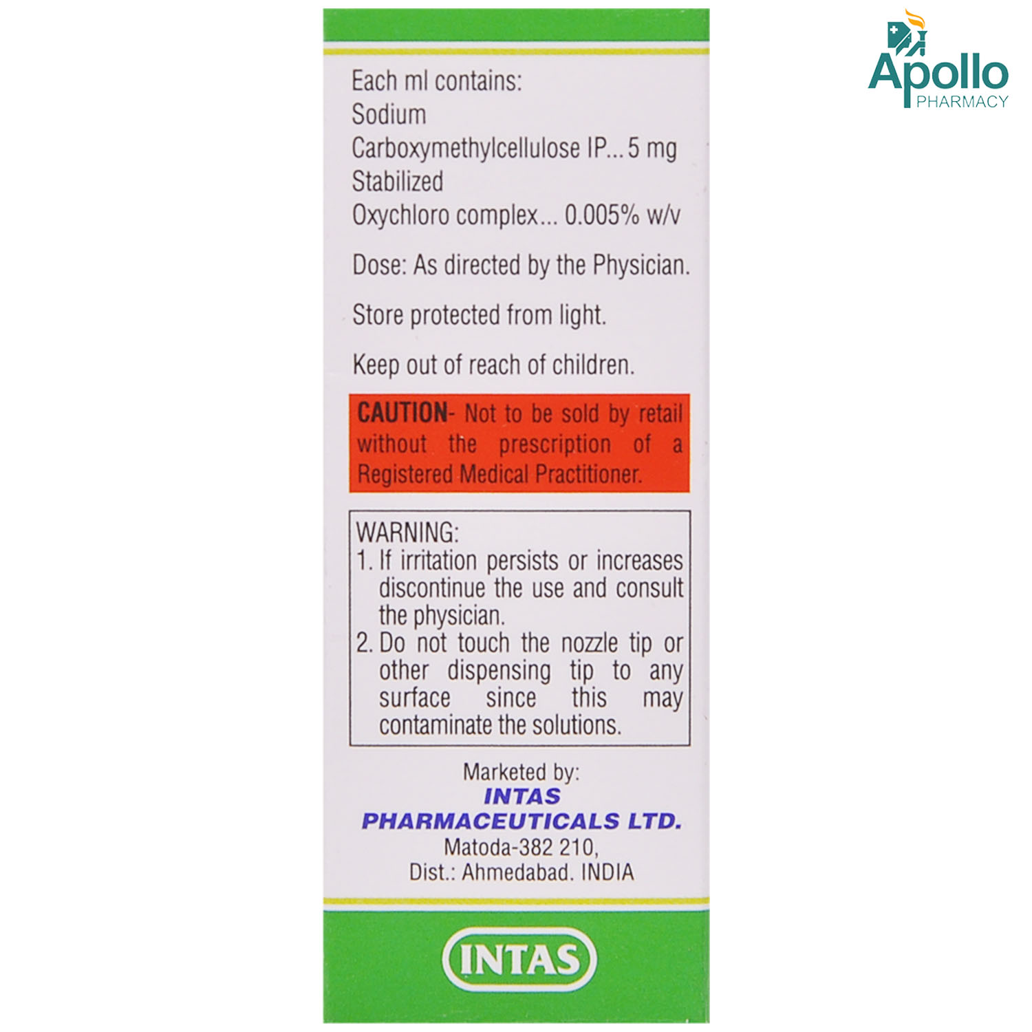 Eco Tears 0.5% Gel Eye Drops 15 ml, Pack of 1 EYE DROPS Eco Tears 0.5% Gel Eye Drops 15 ml, Pack of 1 EYE DROPS