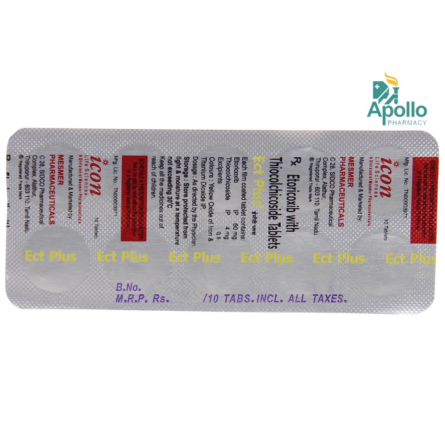 ECT Plus Tablet 10's, Pack of 10 TABLETS ECT Plus Tablet 10's, Pack of 10 TABLETS